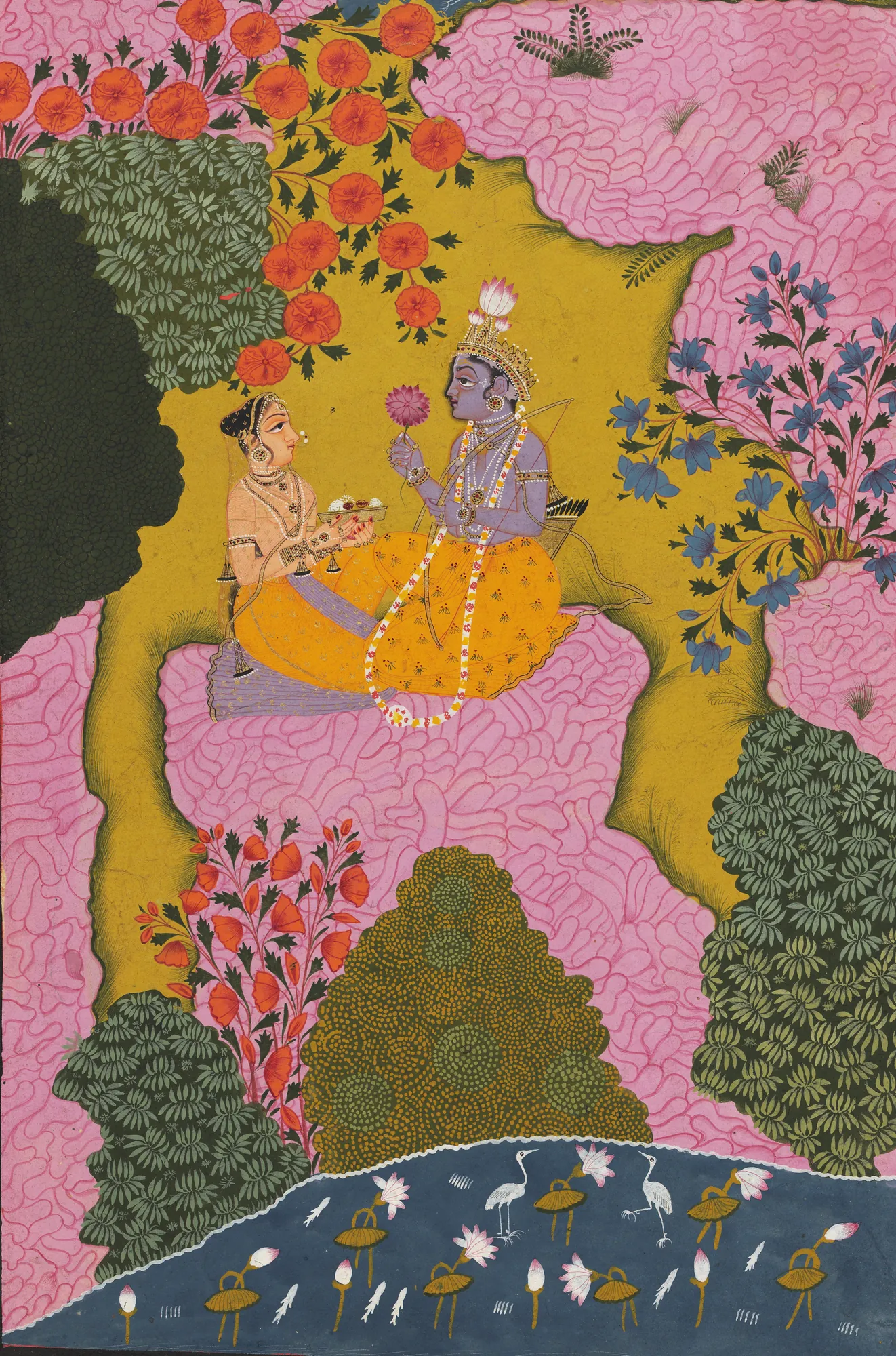 Sita Offering Fruits to Rama in the Dandaka Forest