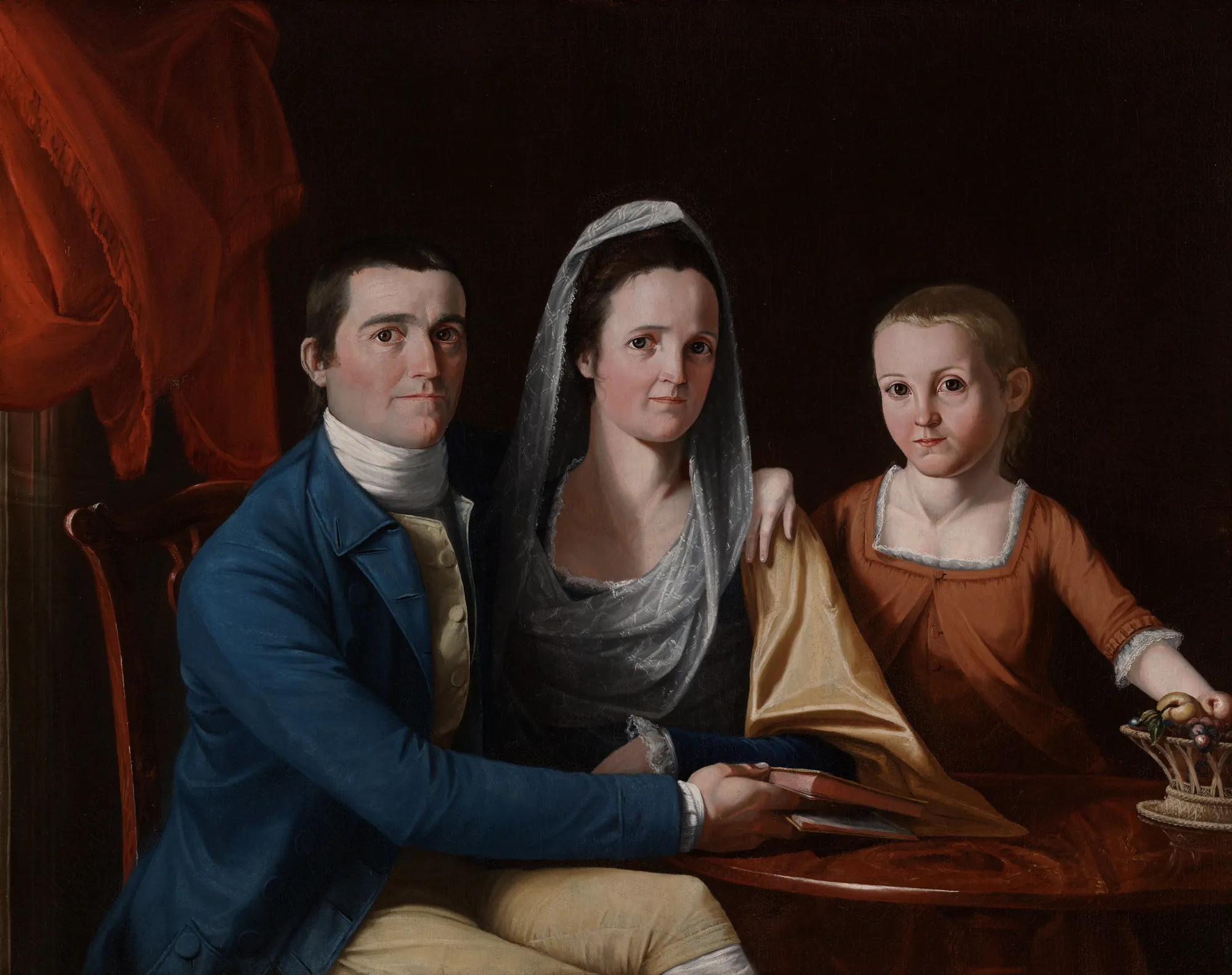 Jonathan Trumbull, Jr. with Mrs. Trumbull and Faith Trumbull