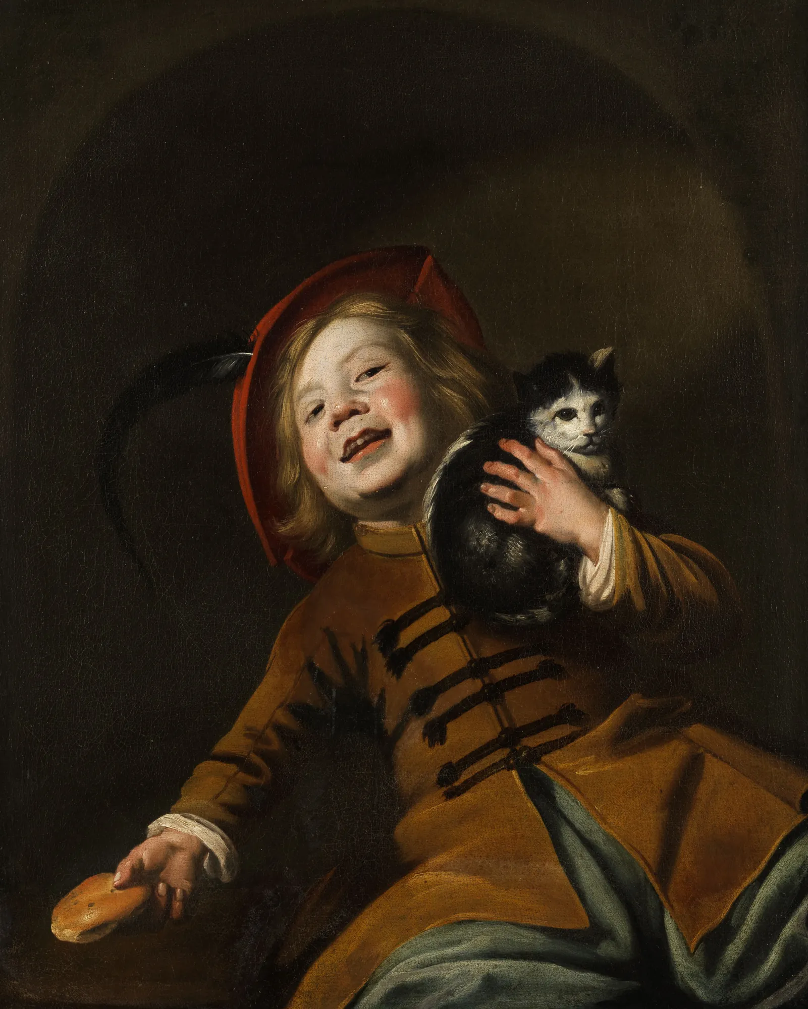 Portrait of a Boy with a Cat