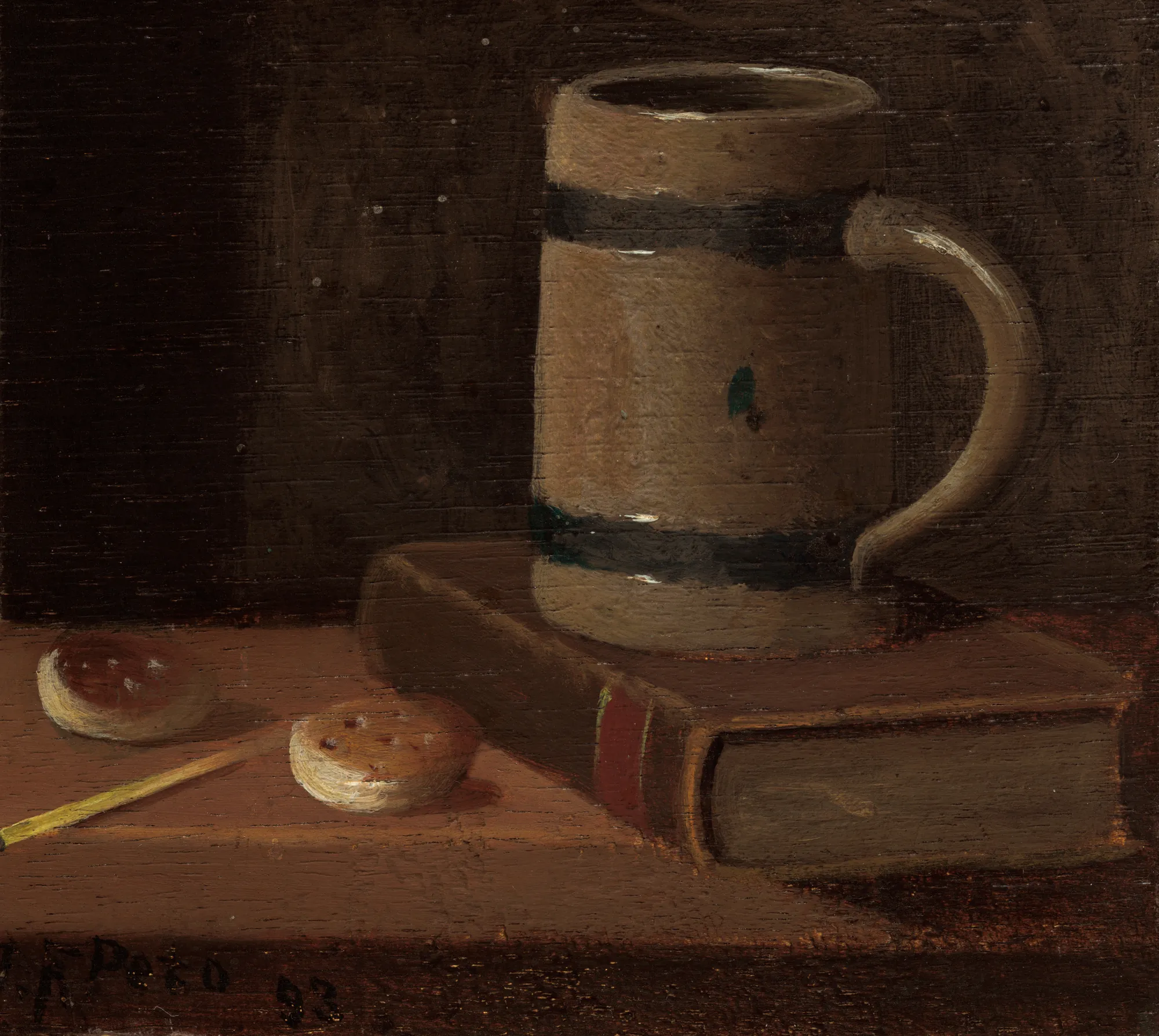 Mug, Book, Biscuits, and Match