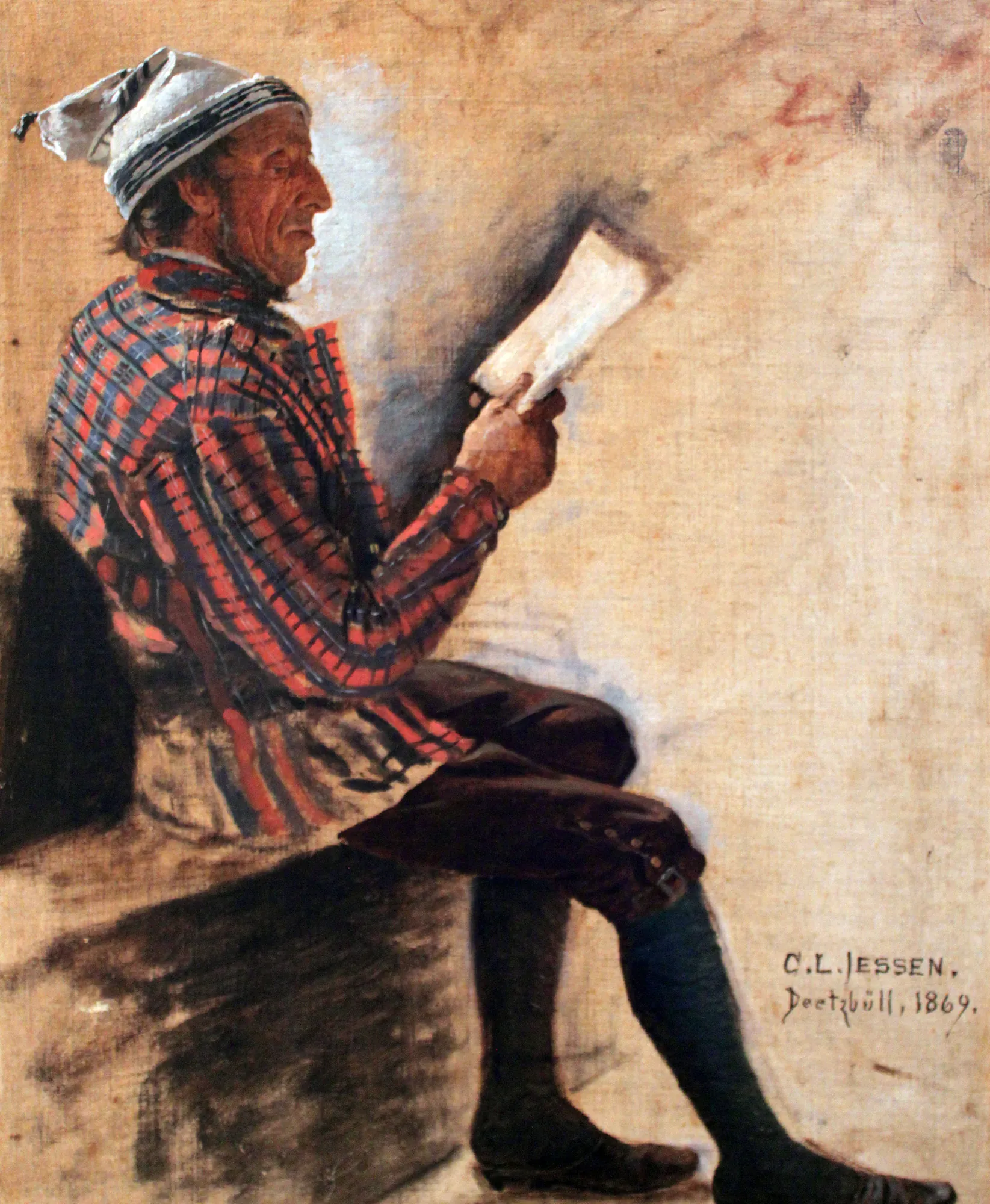 Reading Farmer with a Pointed Cap