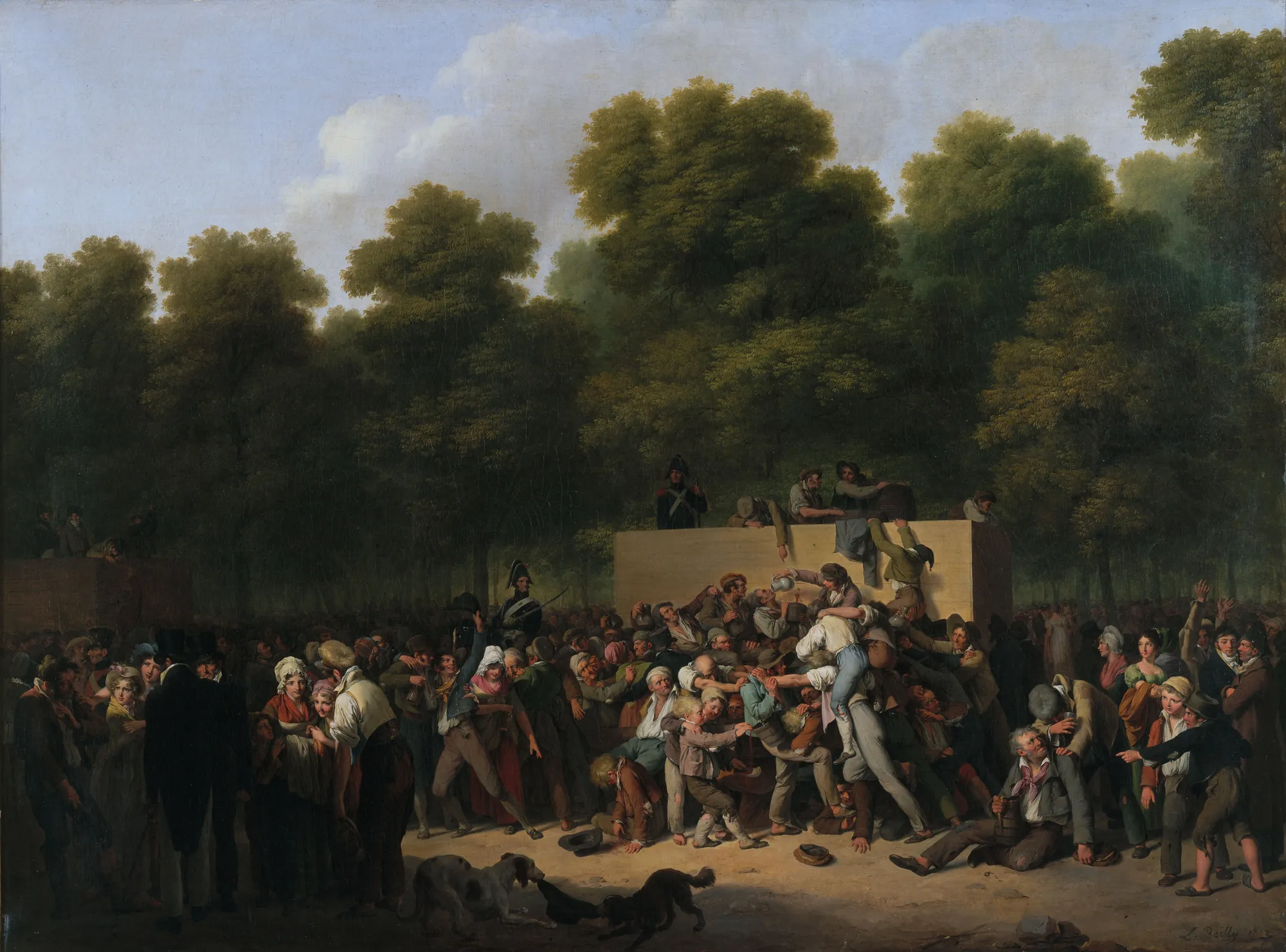 Distribution of Wine and Food on the Champs-Elysées