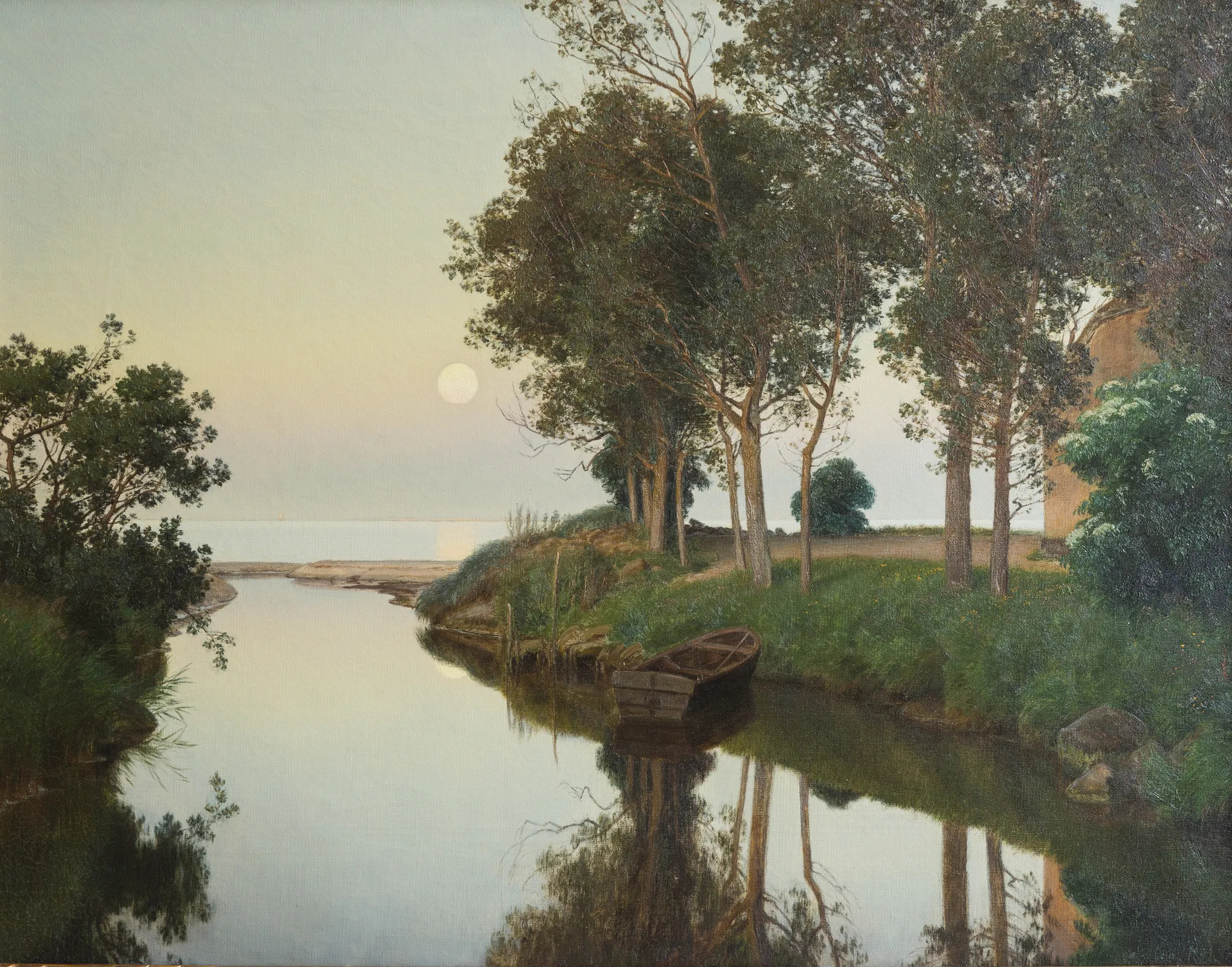 Quiet Summer Evening by the River Mouth