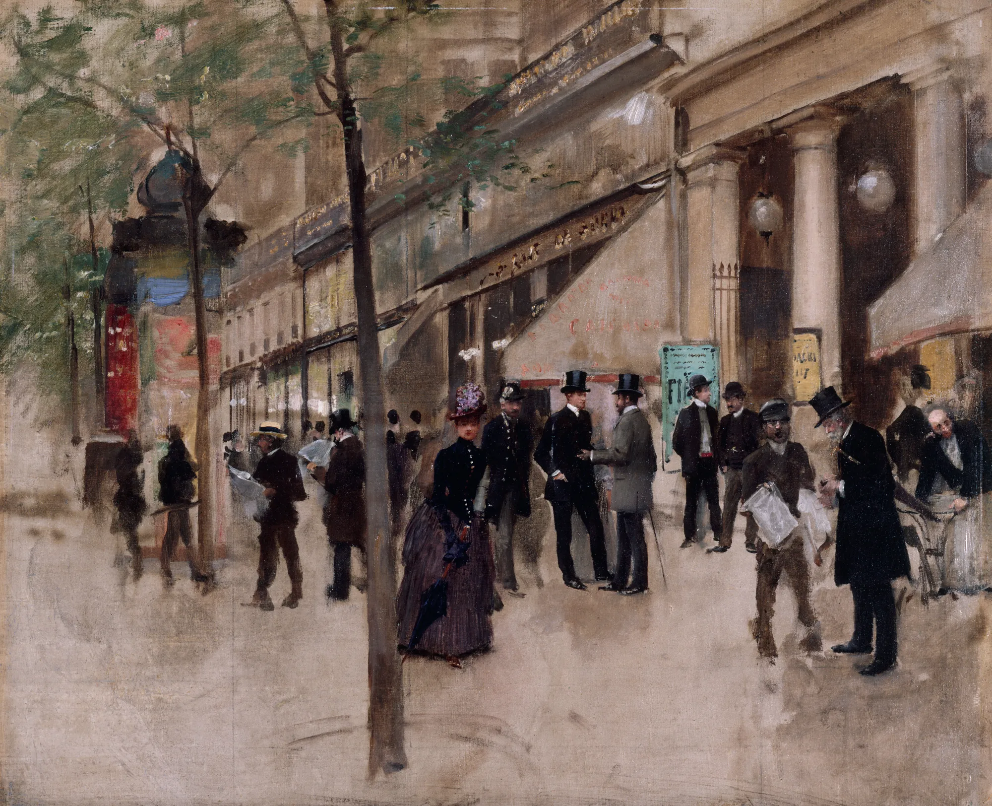 Le Boulevard Montmartre devant le Théâtre des Variétés
