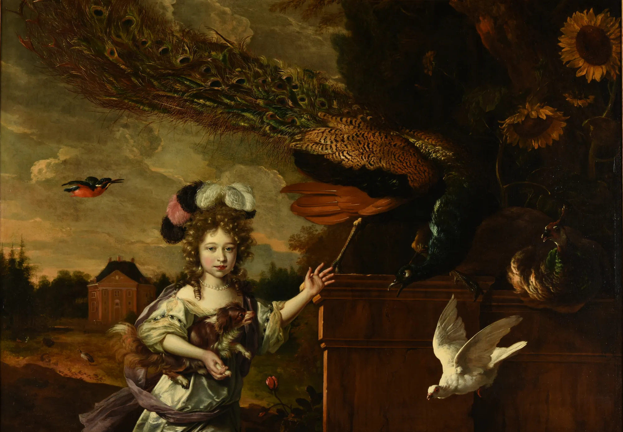 Girl with Peacocks