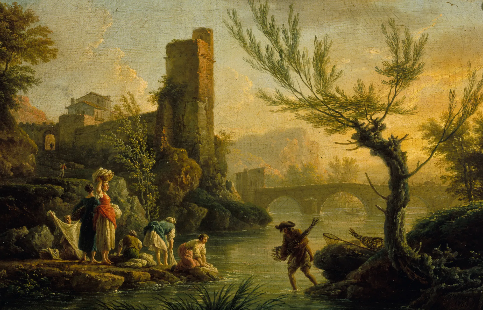 Landscape with Washerwomen (Paysage avec des lavandières)