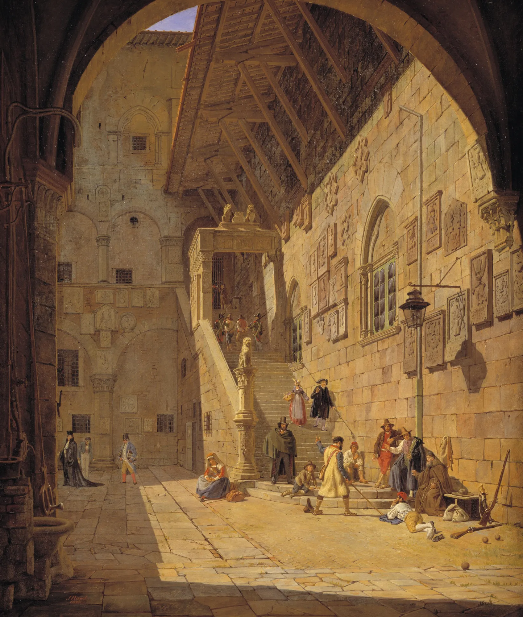 The Courtyard of the Palazzo del Bargello, Florence