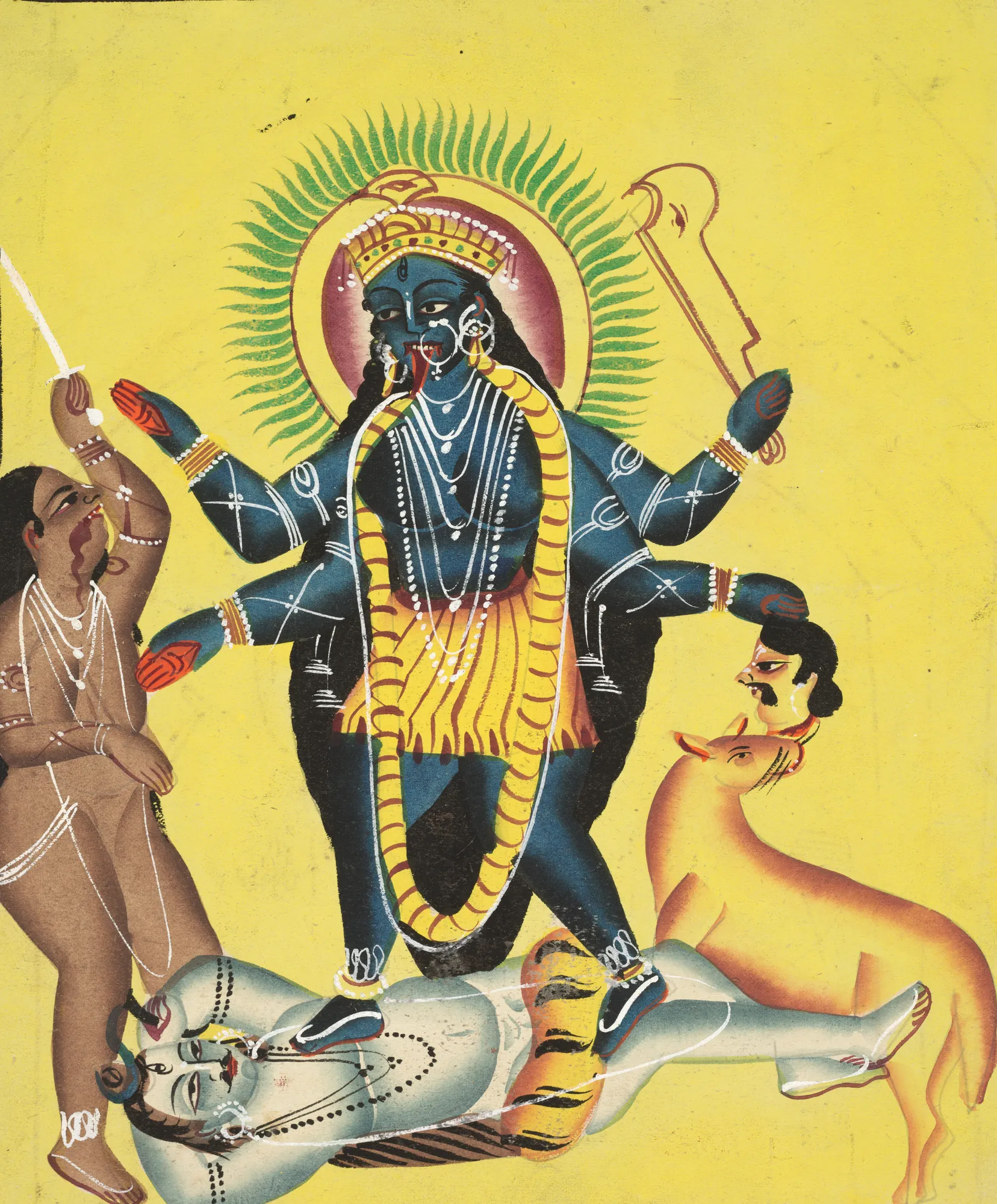 Kali Standing on Shiva