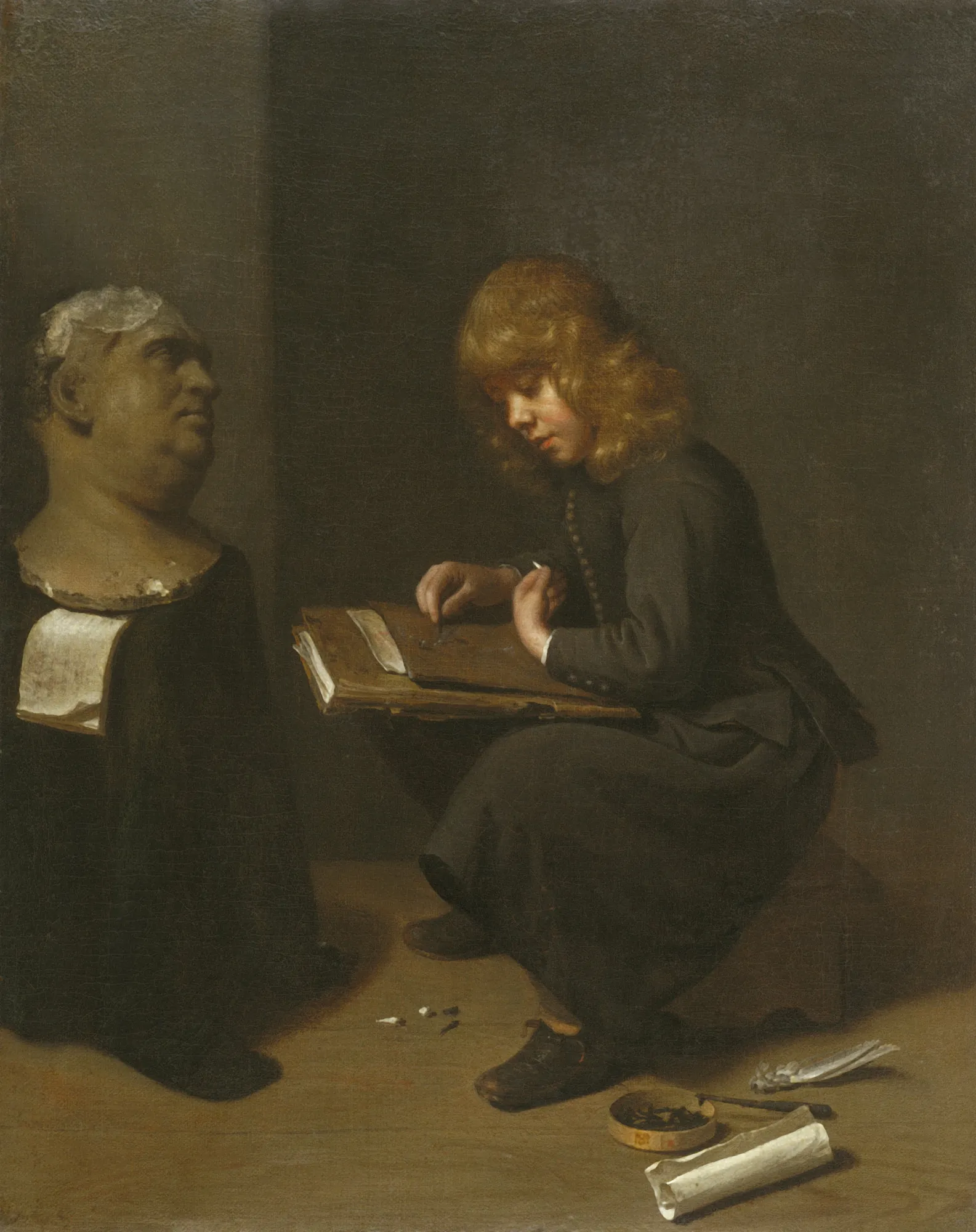 Boy Drawing before the Bust of a Roman Emperor