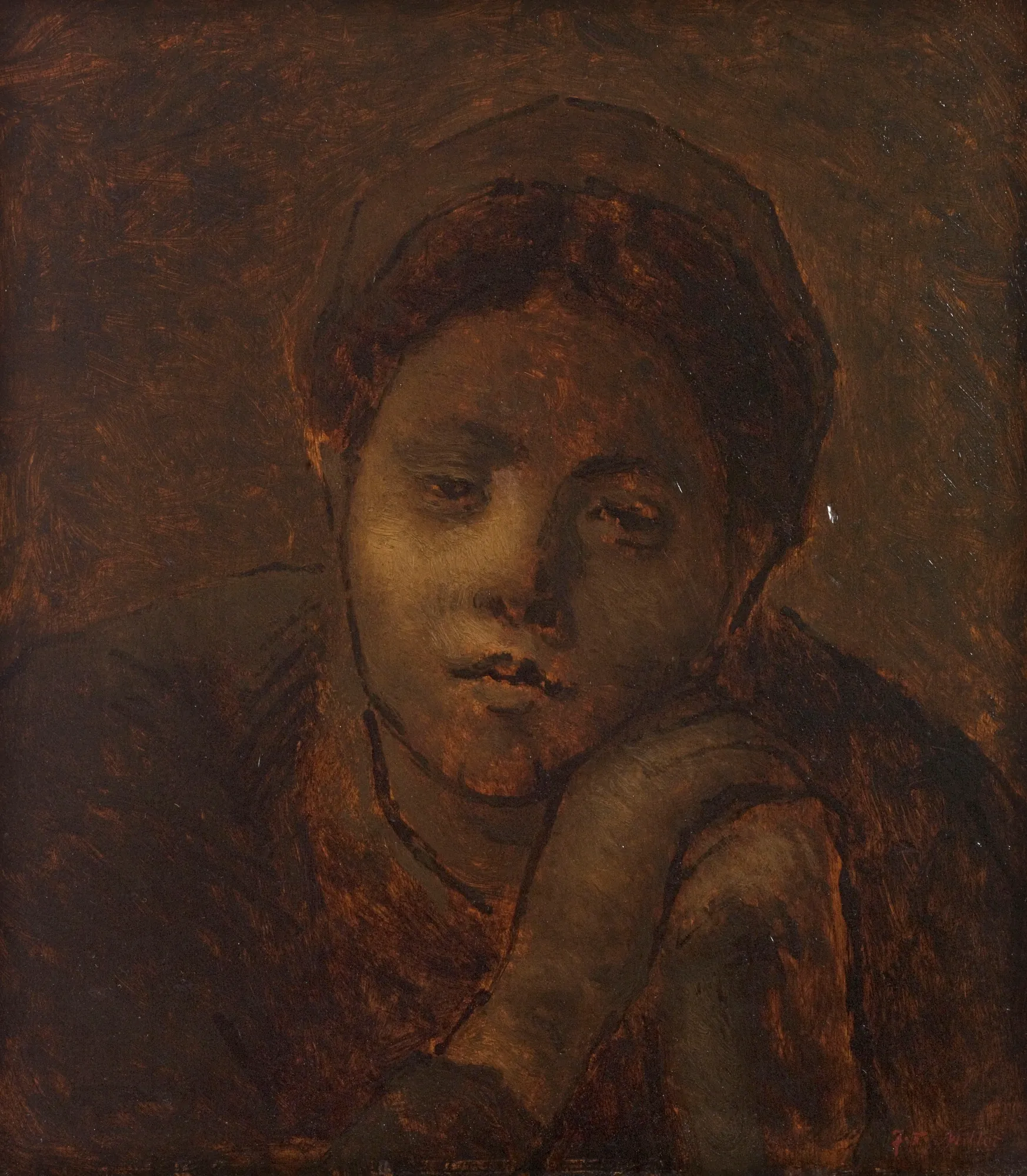 Tête de paysanne, étude