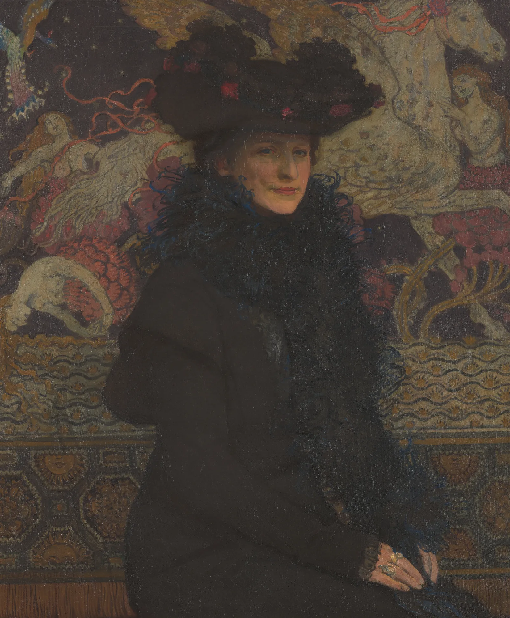 Portrait of the Artist's Wife Against Pegasus