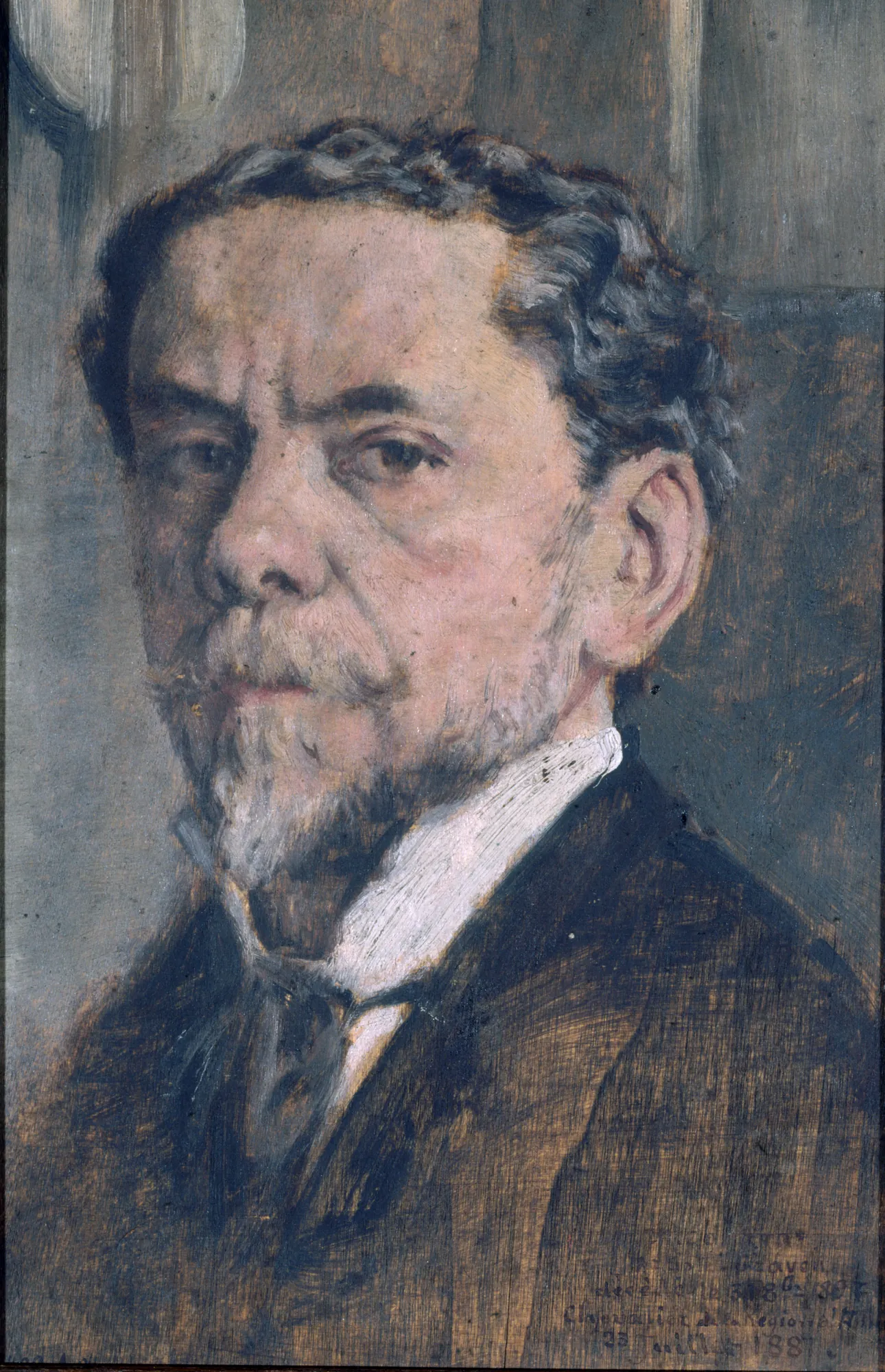 Autoportrait de Charles Courtry Autoportrait de Charles Courtry by Charles Courtry. A painterly self-portrait of a man with a goatee and mustache, rendered in muted, earthy tones.