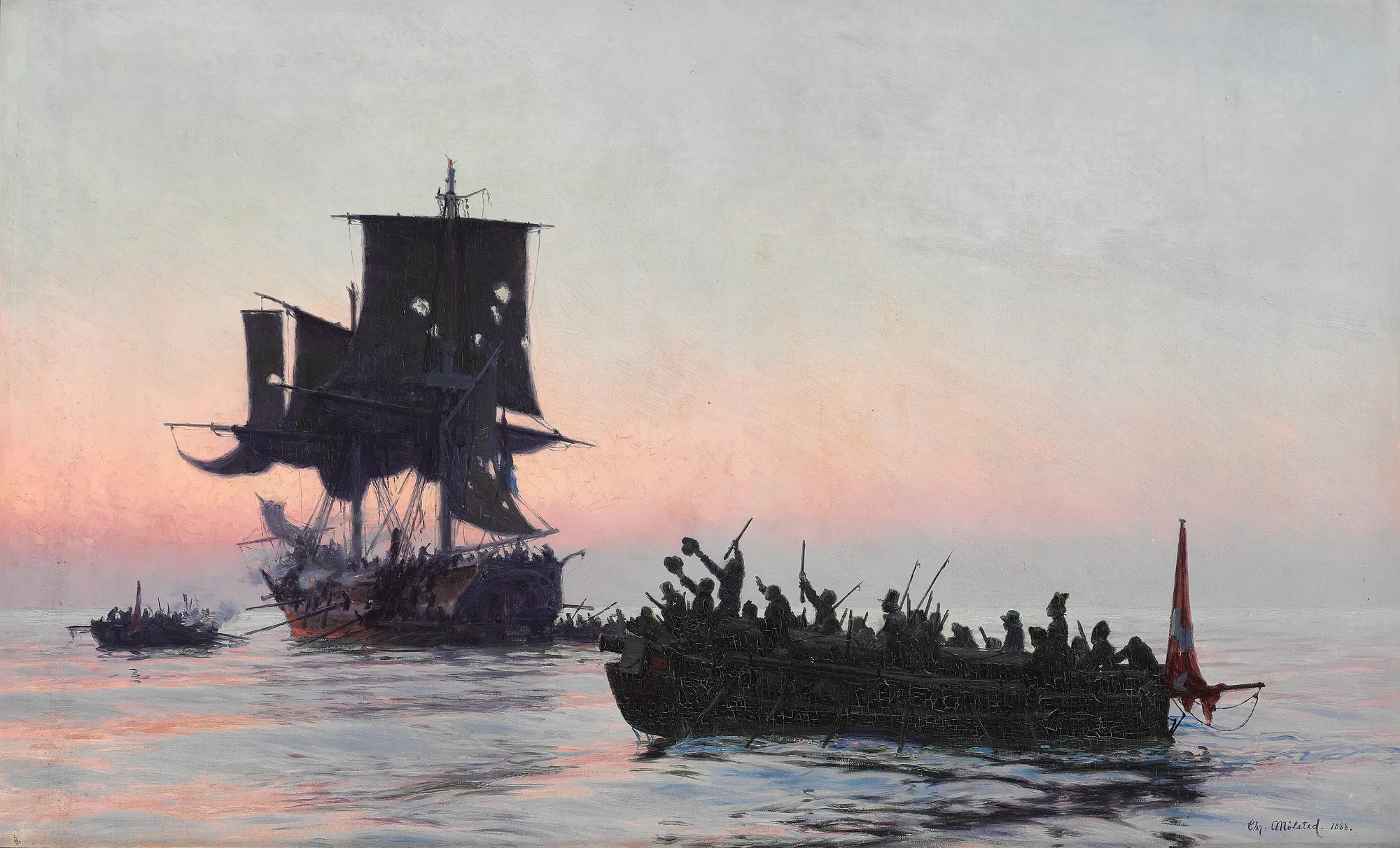 Danish Privateers Intercepting an Enemy Vessel