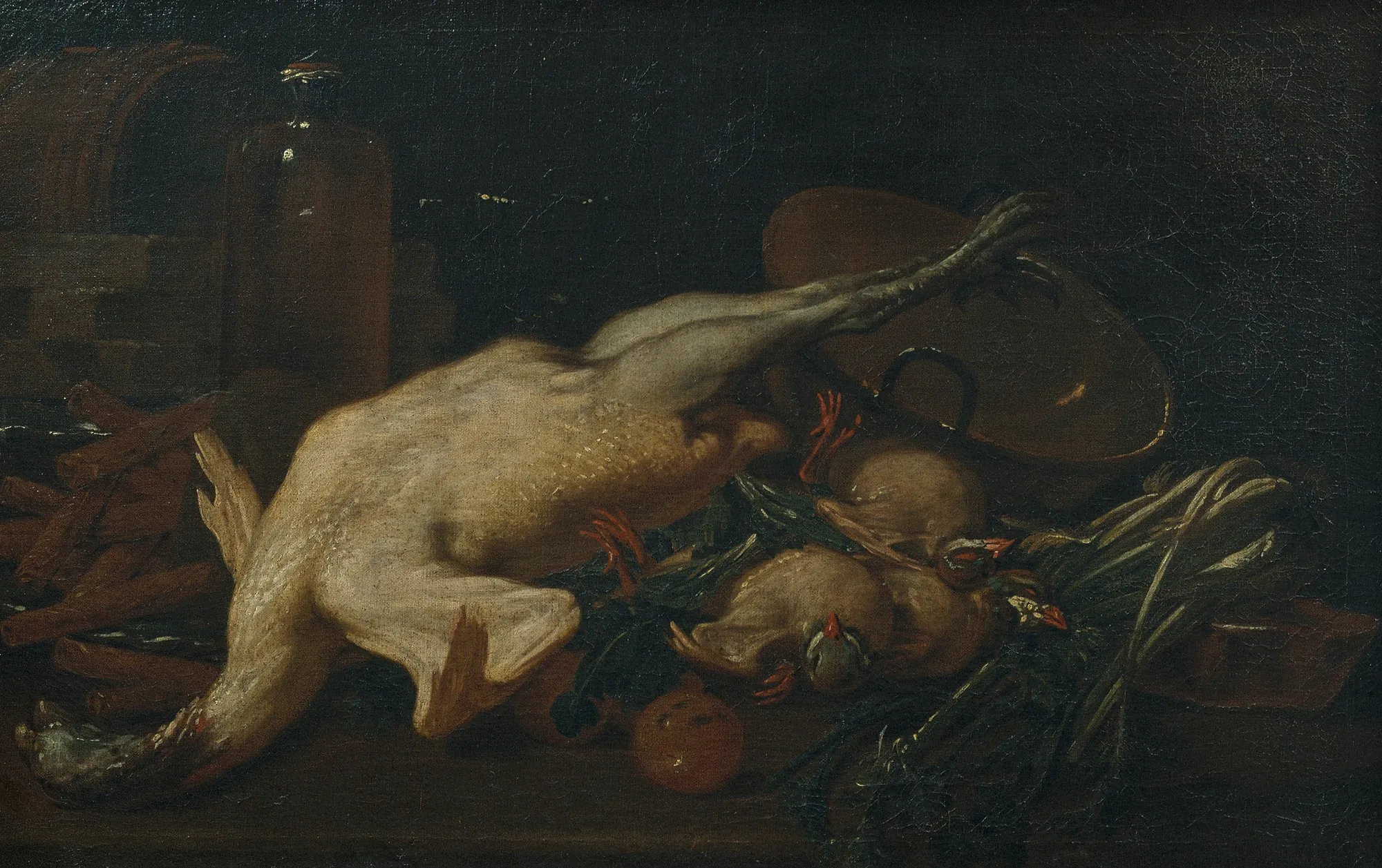 Still Life with Turkey, Fowl, and Vegetables
