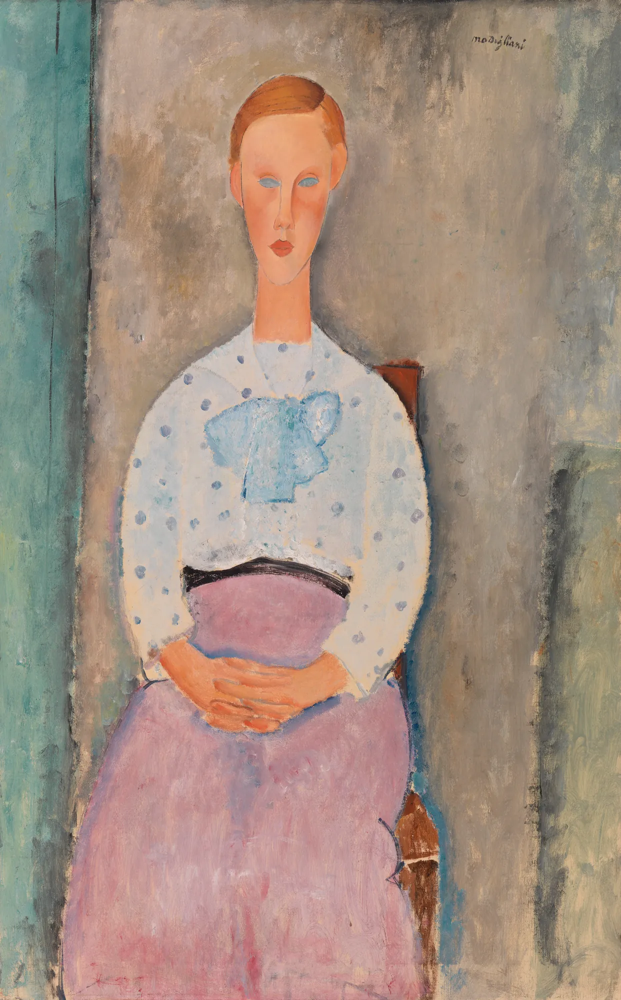 Girl with a Polka-Dot Blouse (Jeune fille au corsage à pois)