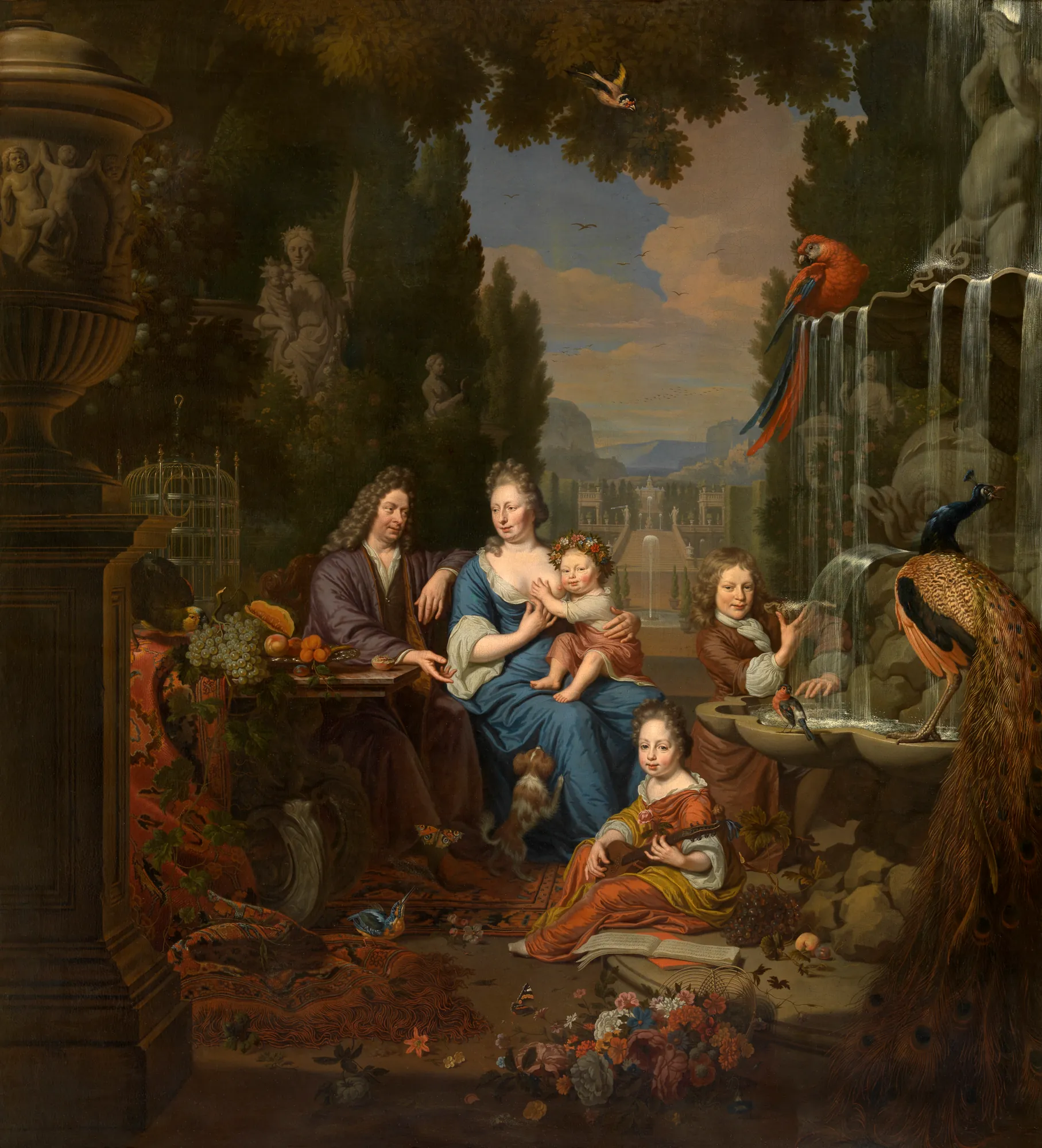 Self-Portrait with Family in a Garden