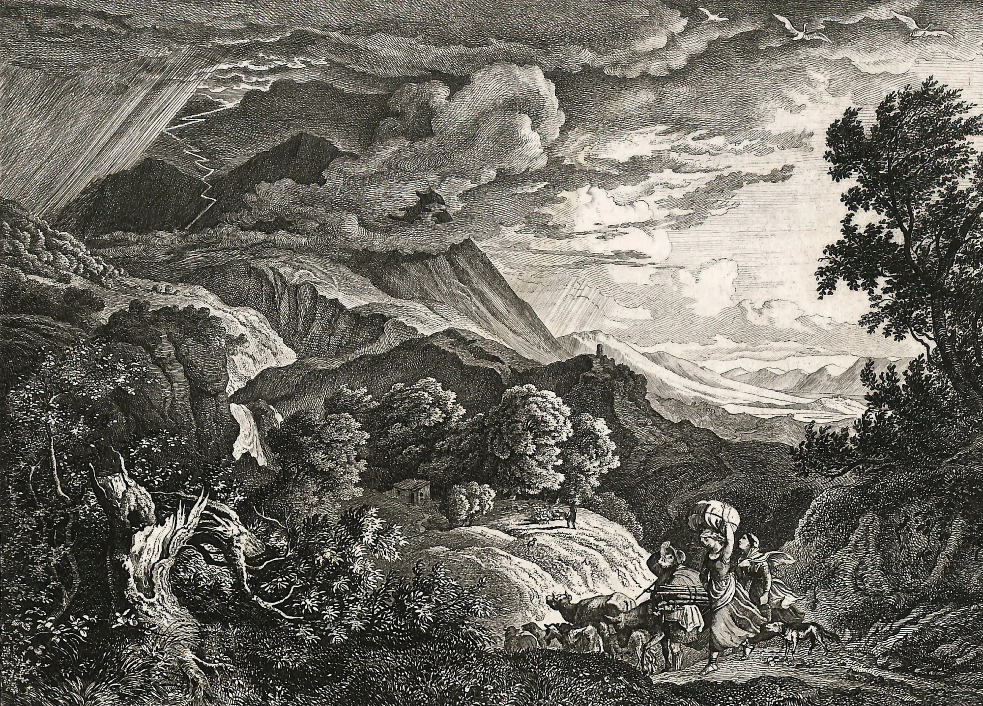 Thunderstorm over Mount Serano near Olevano