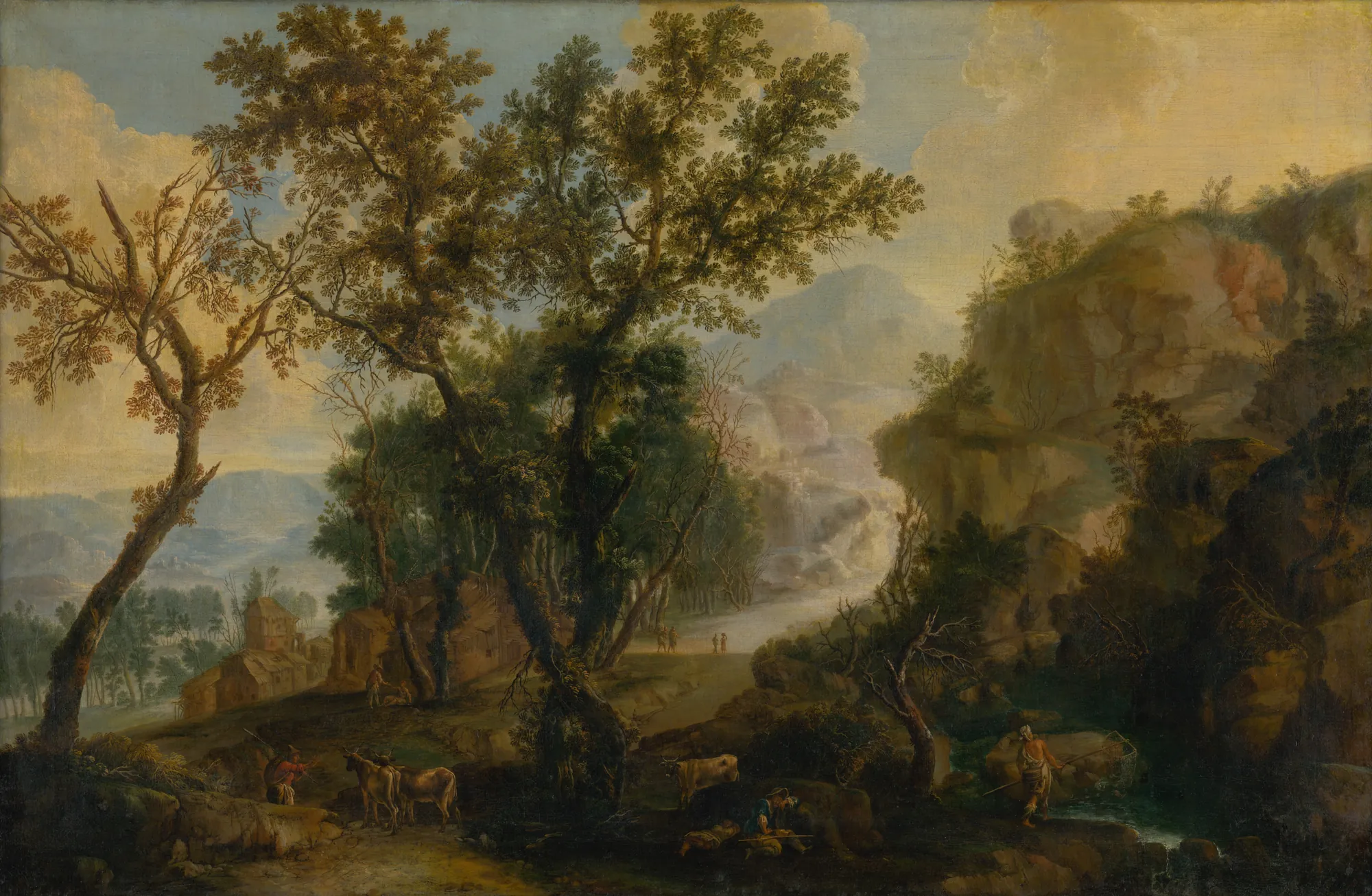 Romantic Landscape with Figures