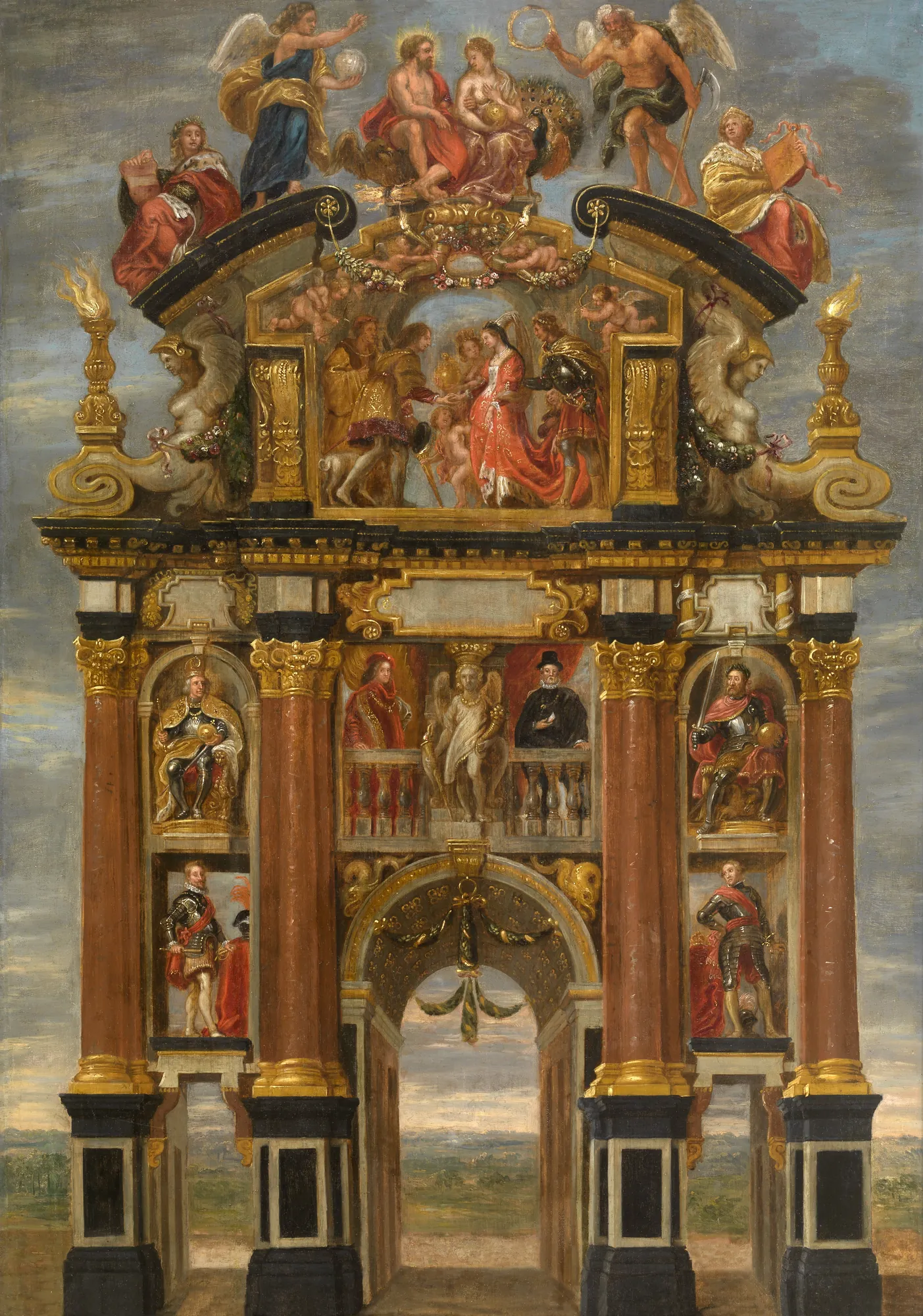 Triumphal Arch of Philip IV of Spain, Front