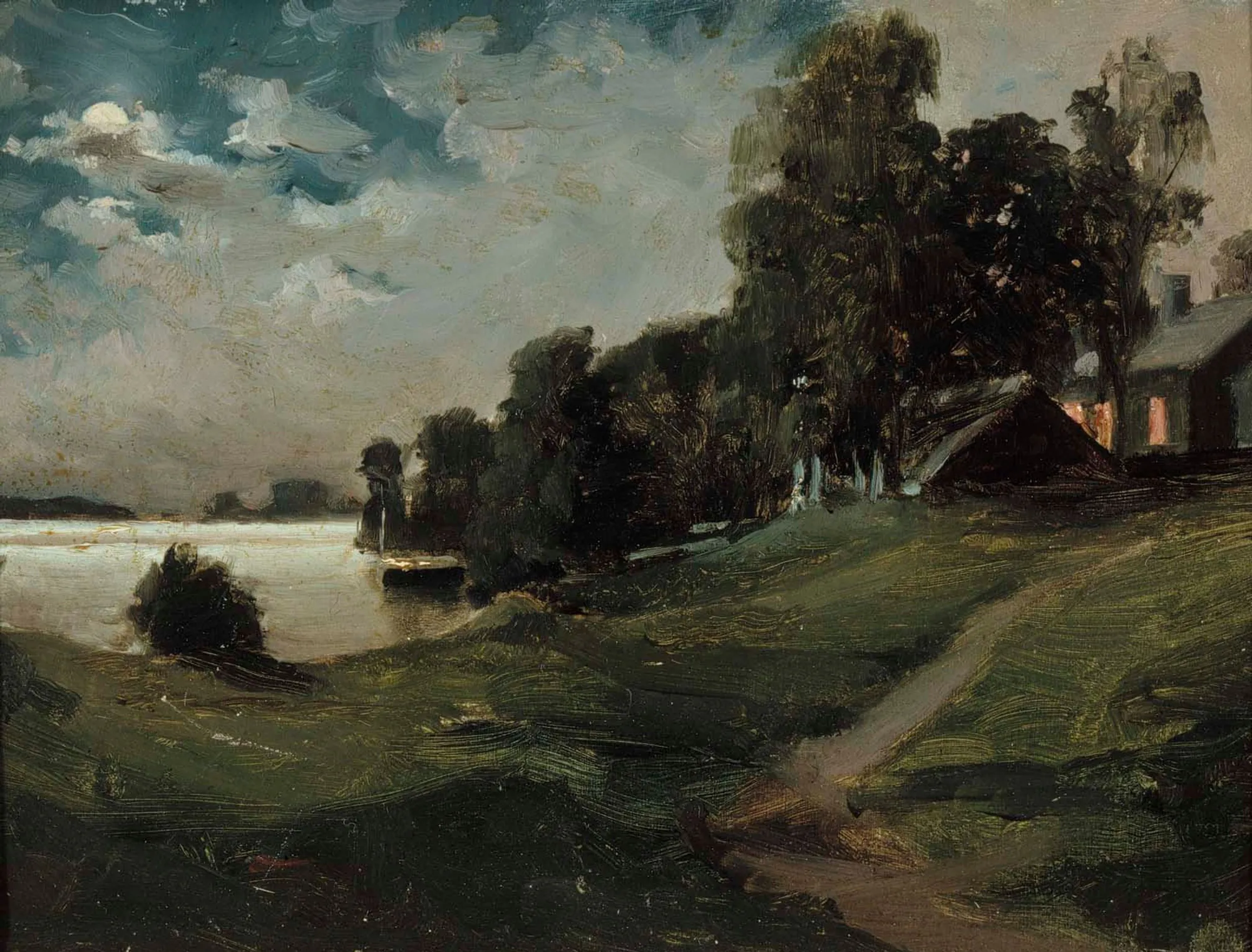Villa at Haikko in the Moonlight