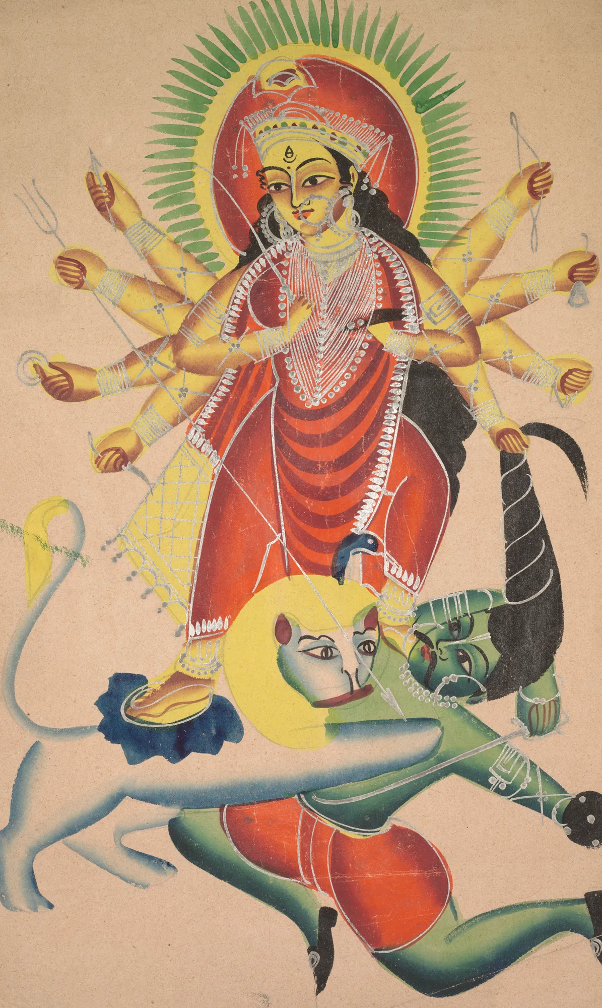 Durga Killing the Demon Mahisha