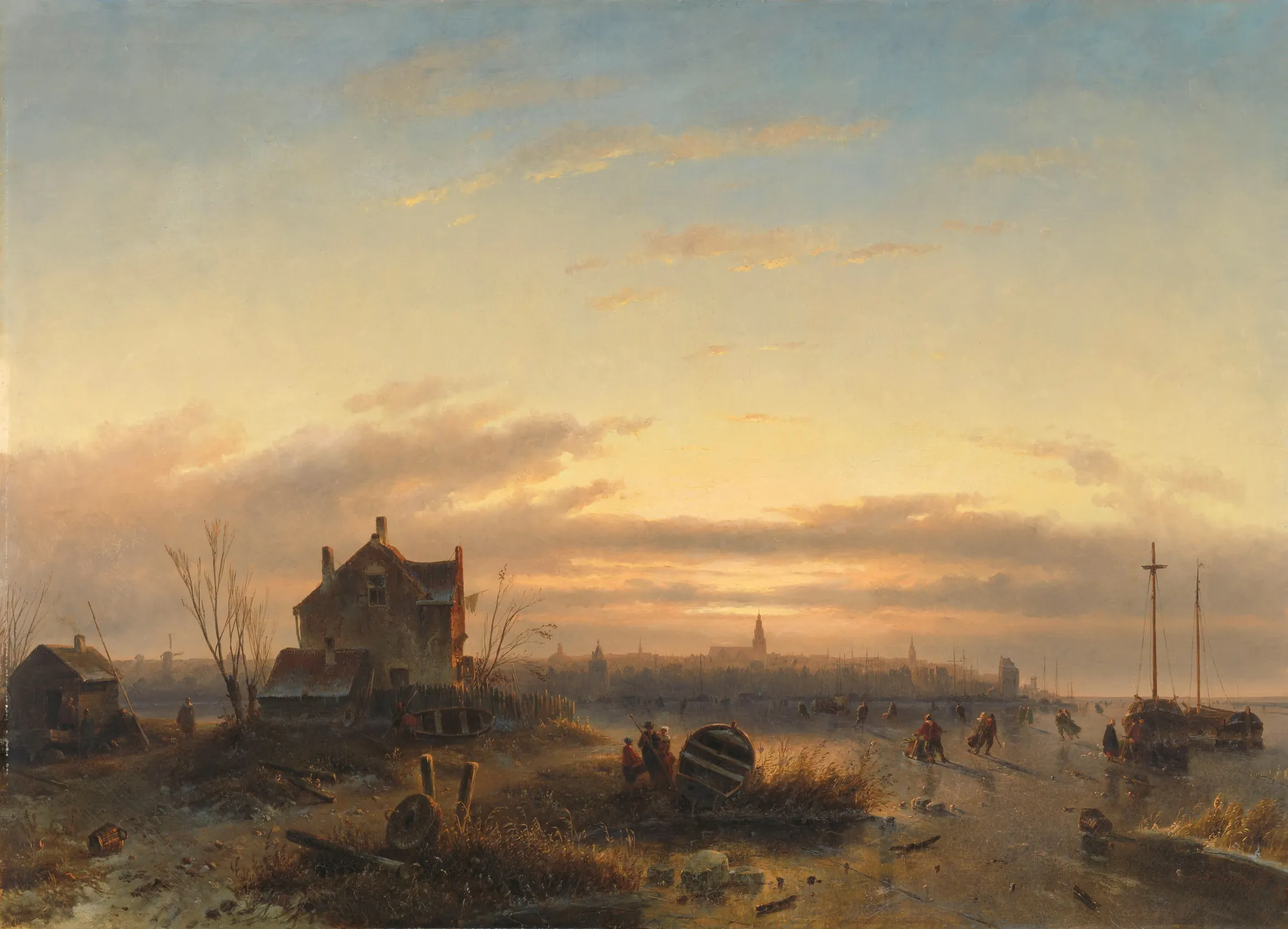 Winter on the IJ at Amsterdam