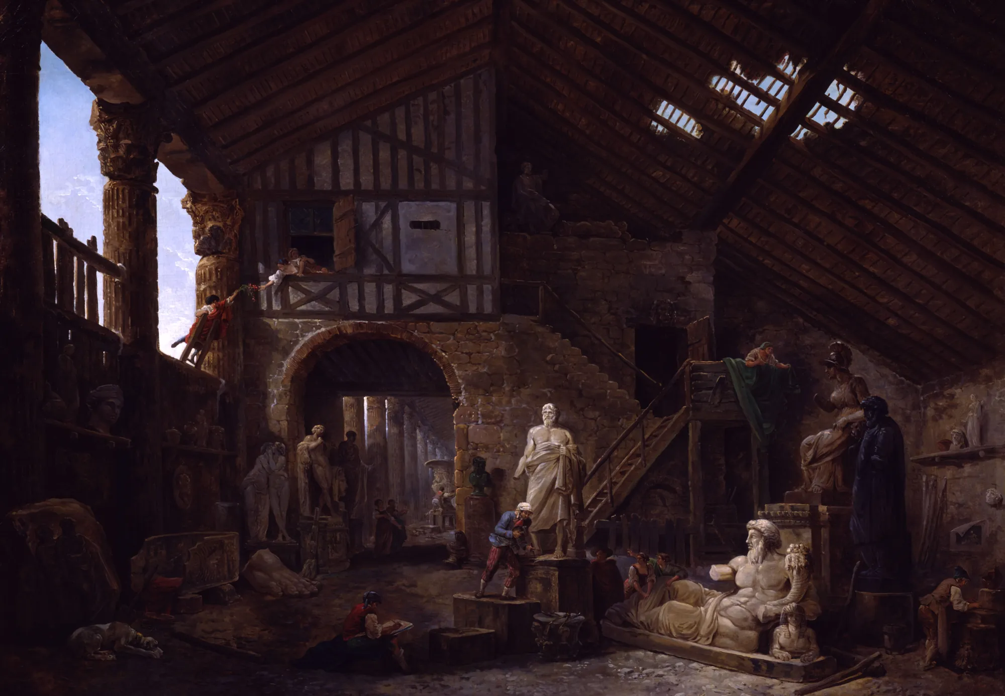 Studio of an Antiquities Restorer in Rome