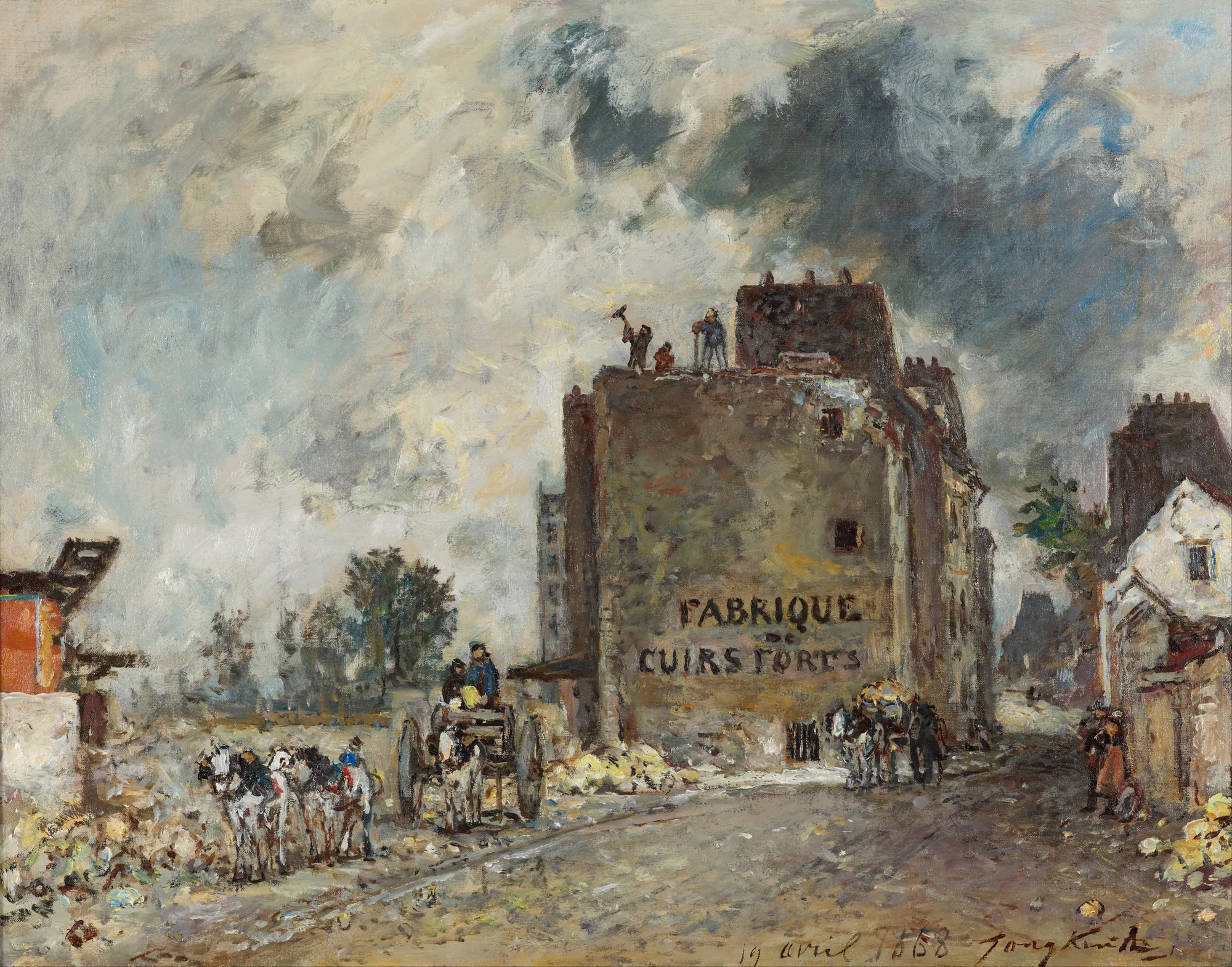 Demolition work in Rue des Franc-Bourgeois St. Marcel