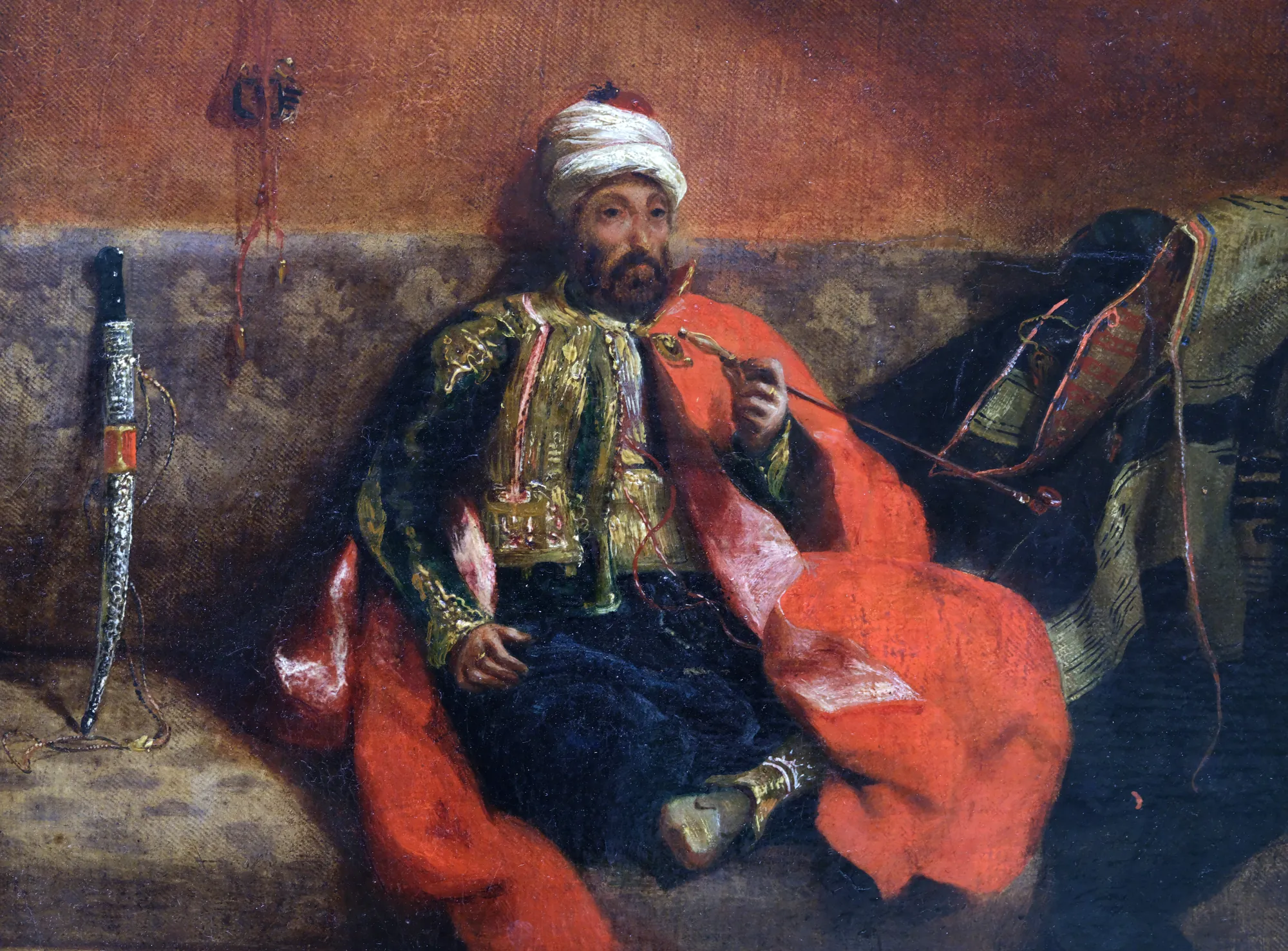 Seated Turk Smoking on a Divan