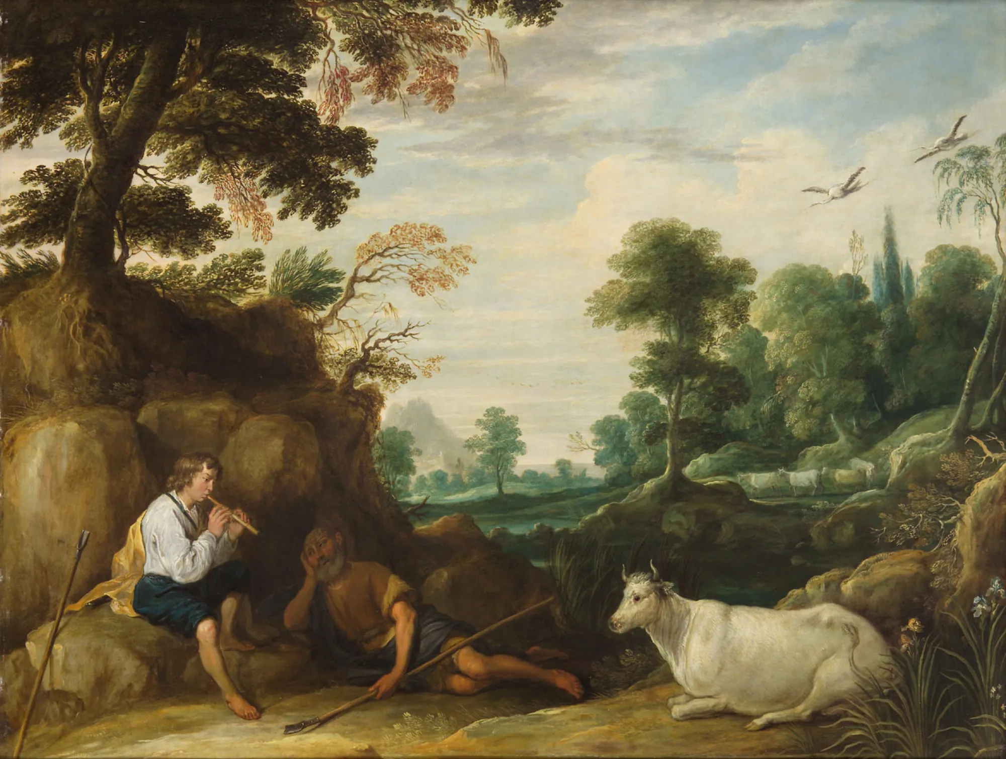 Mercury Playing the Flute for Argus