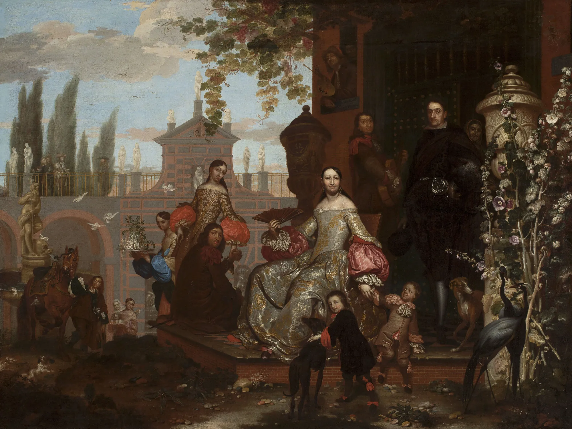 Portrait of a Family in a Garden