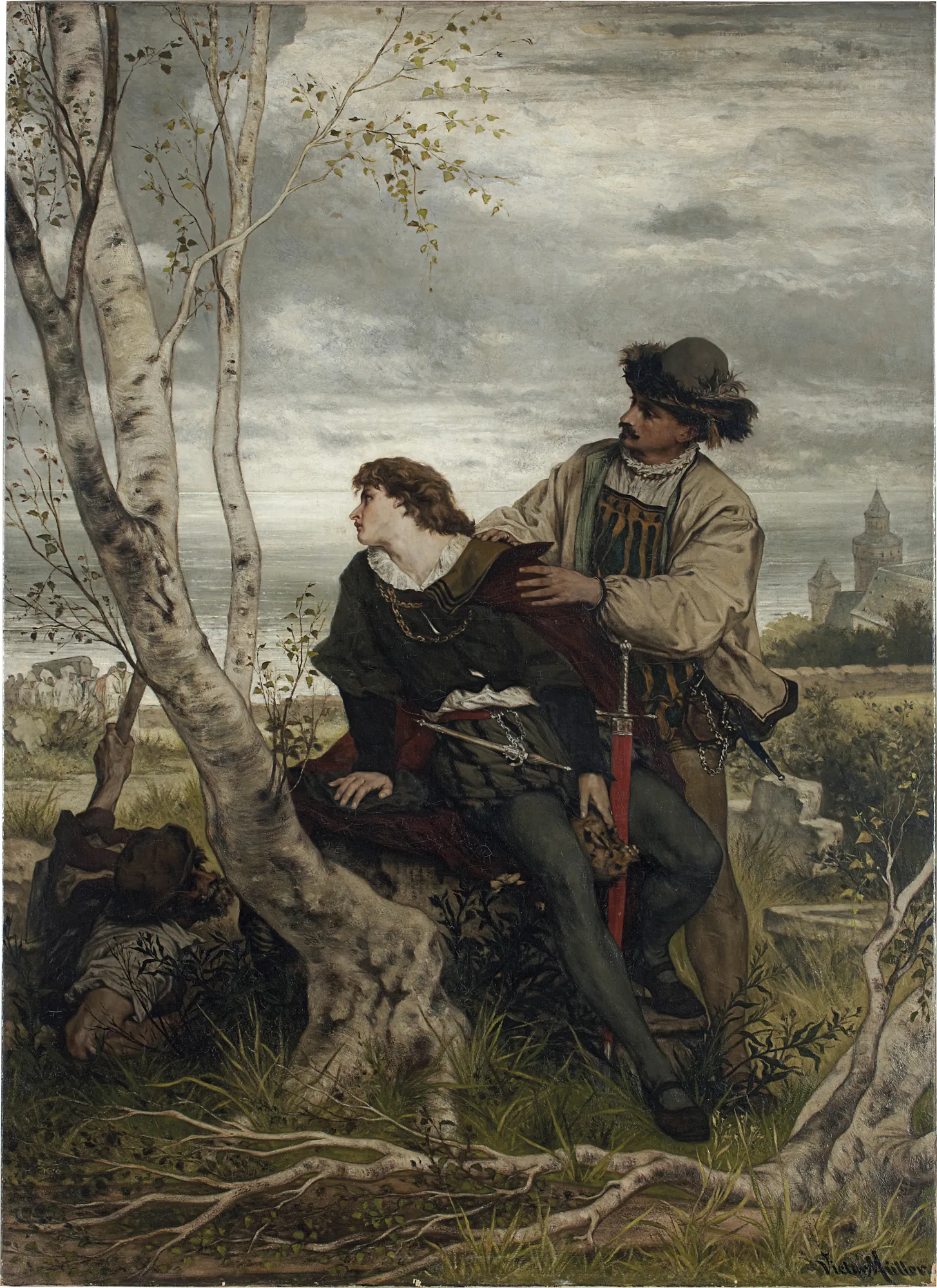 Hamlet and Horatio in the Churchyard