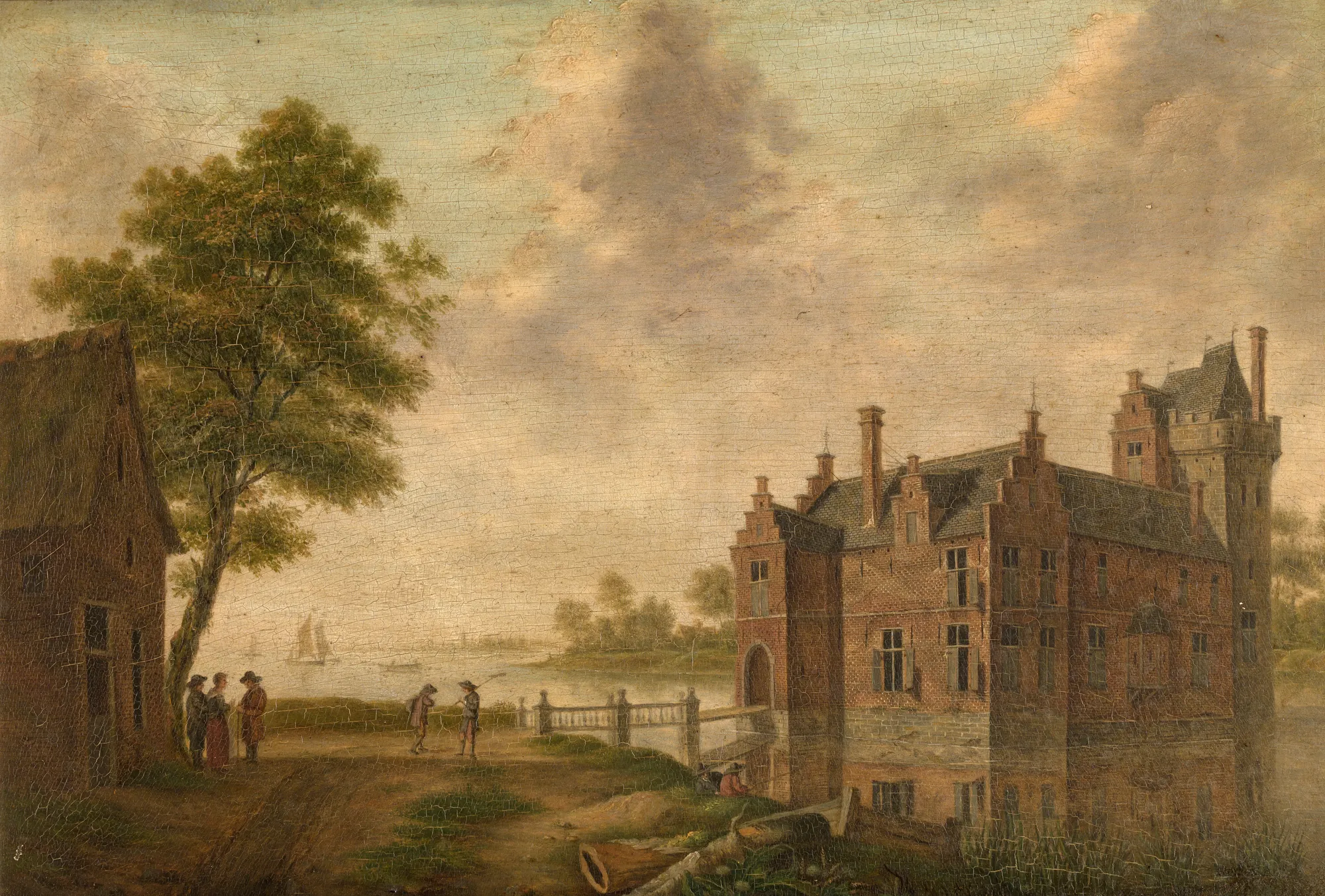 View of Carmosteyn Castle in Hombeek