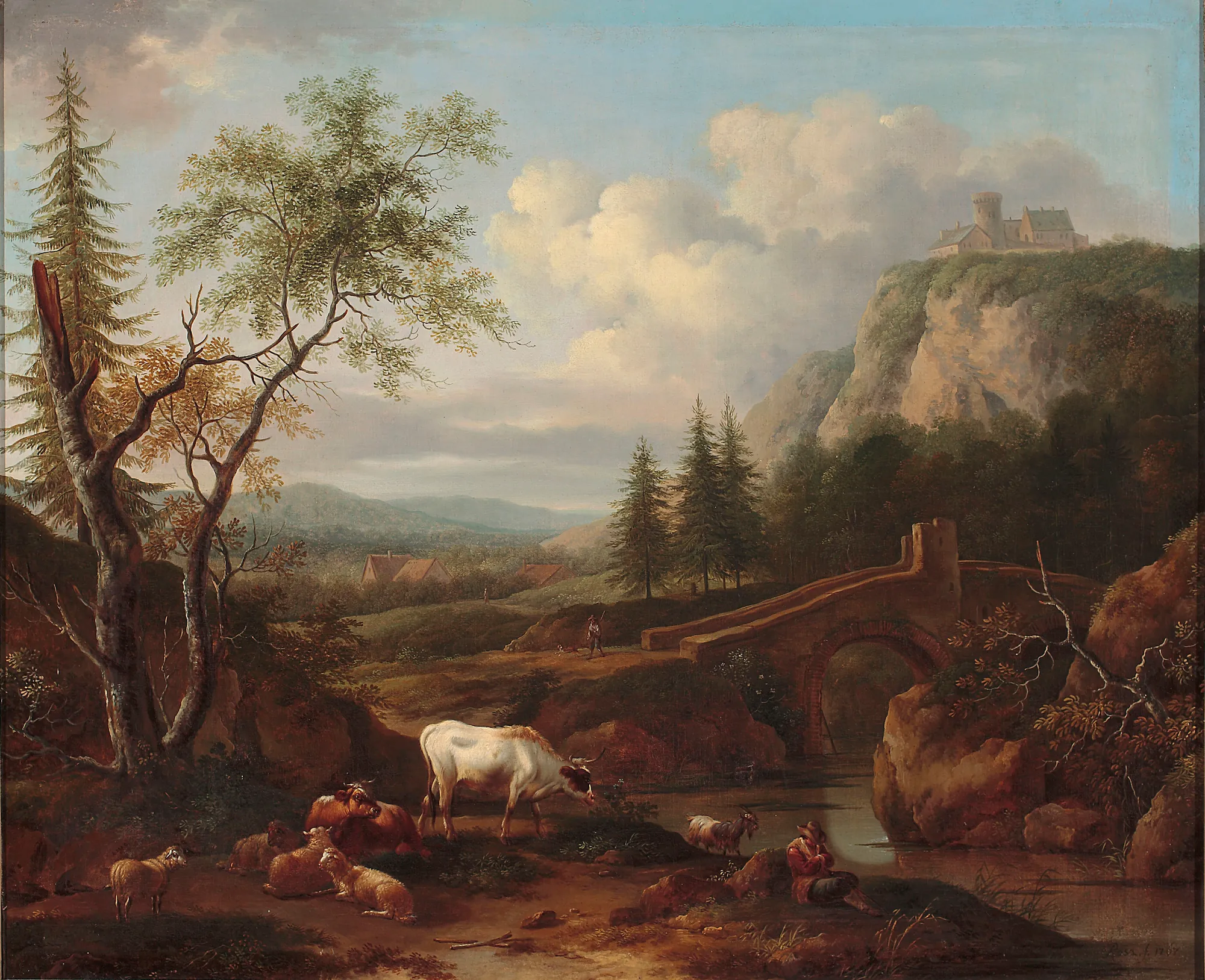 Mountain Landscape with a Bridge