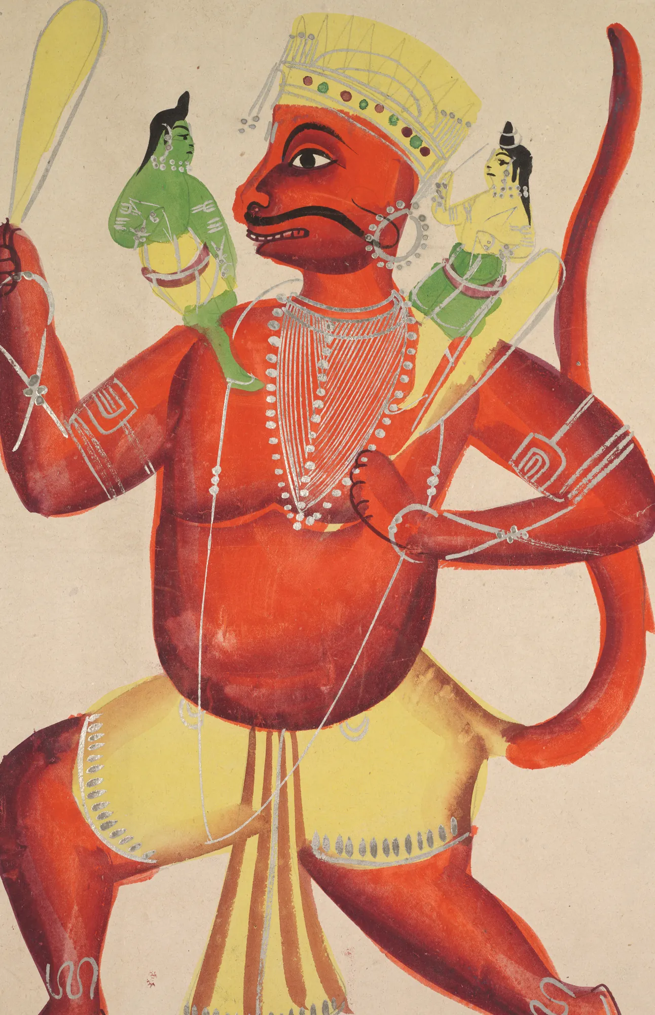 Hanuman with Rama and Lakshmana on His Shoulders
