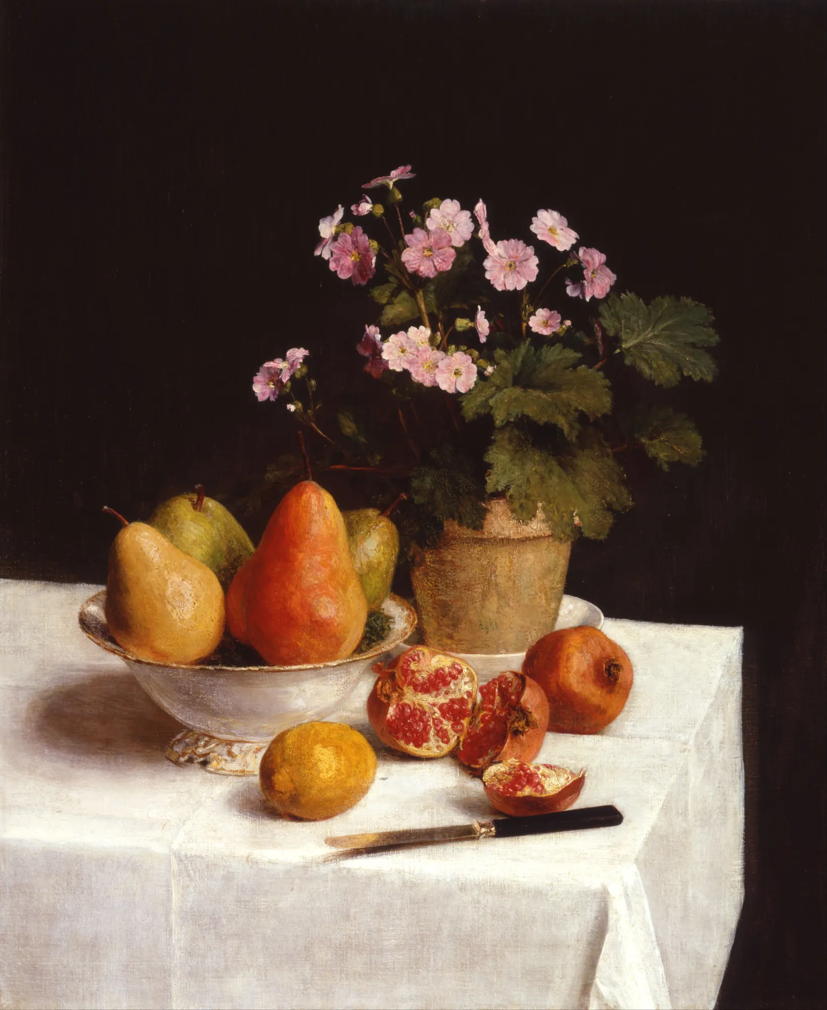Still Life with Primroses, Pears, and Pomegranates