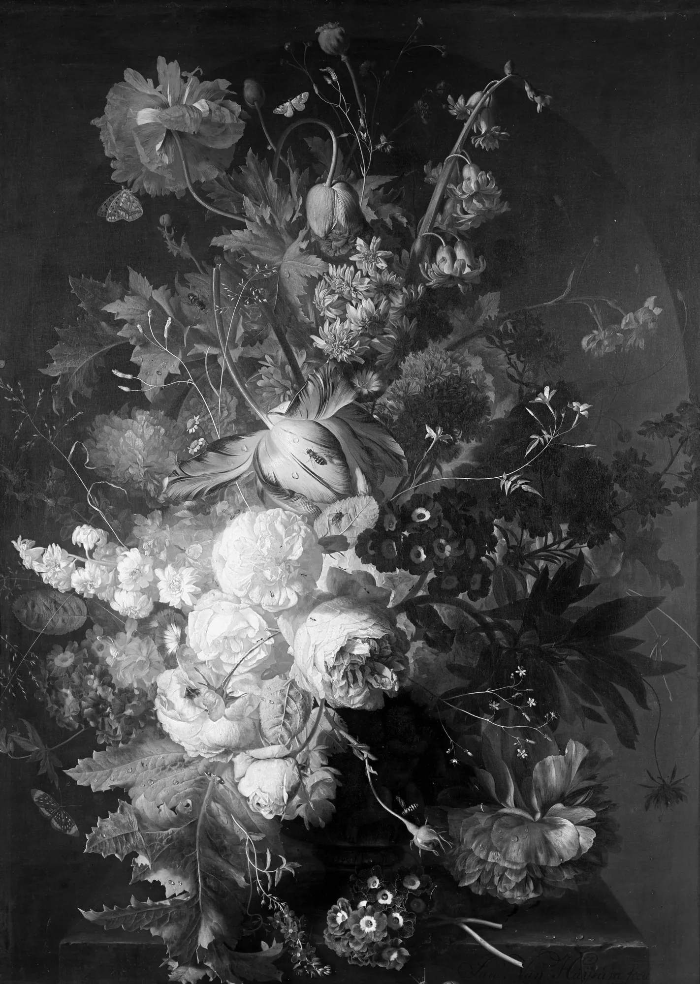 Bouquet of Flowers in Front of a Niche