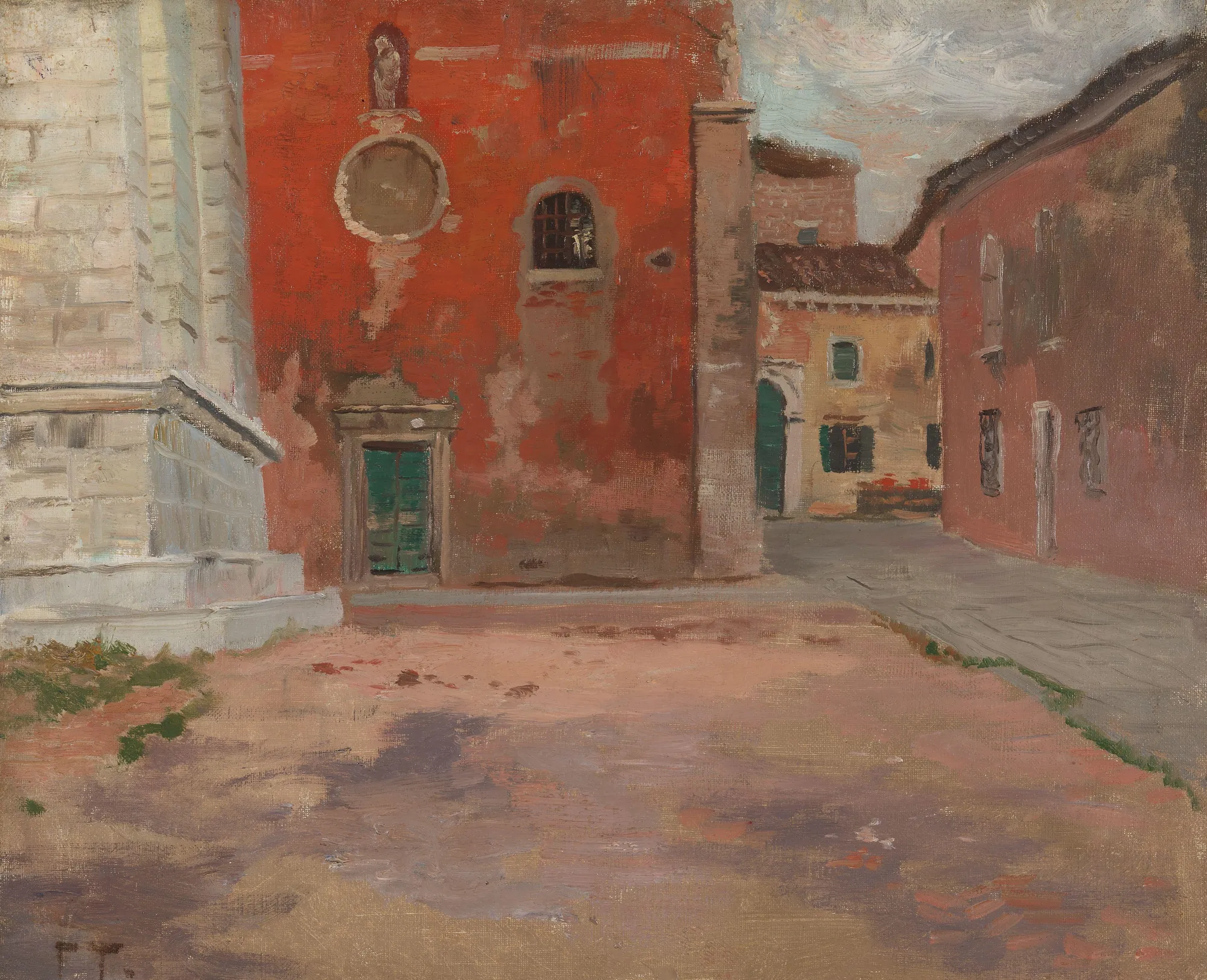 Red Church Wall in Venice