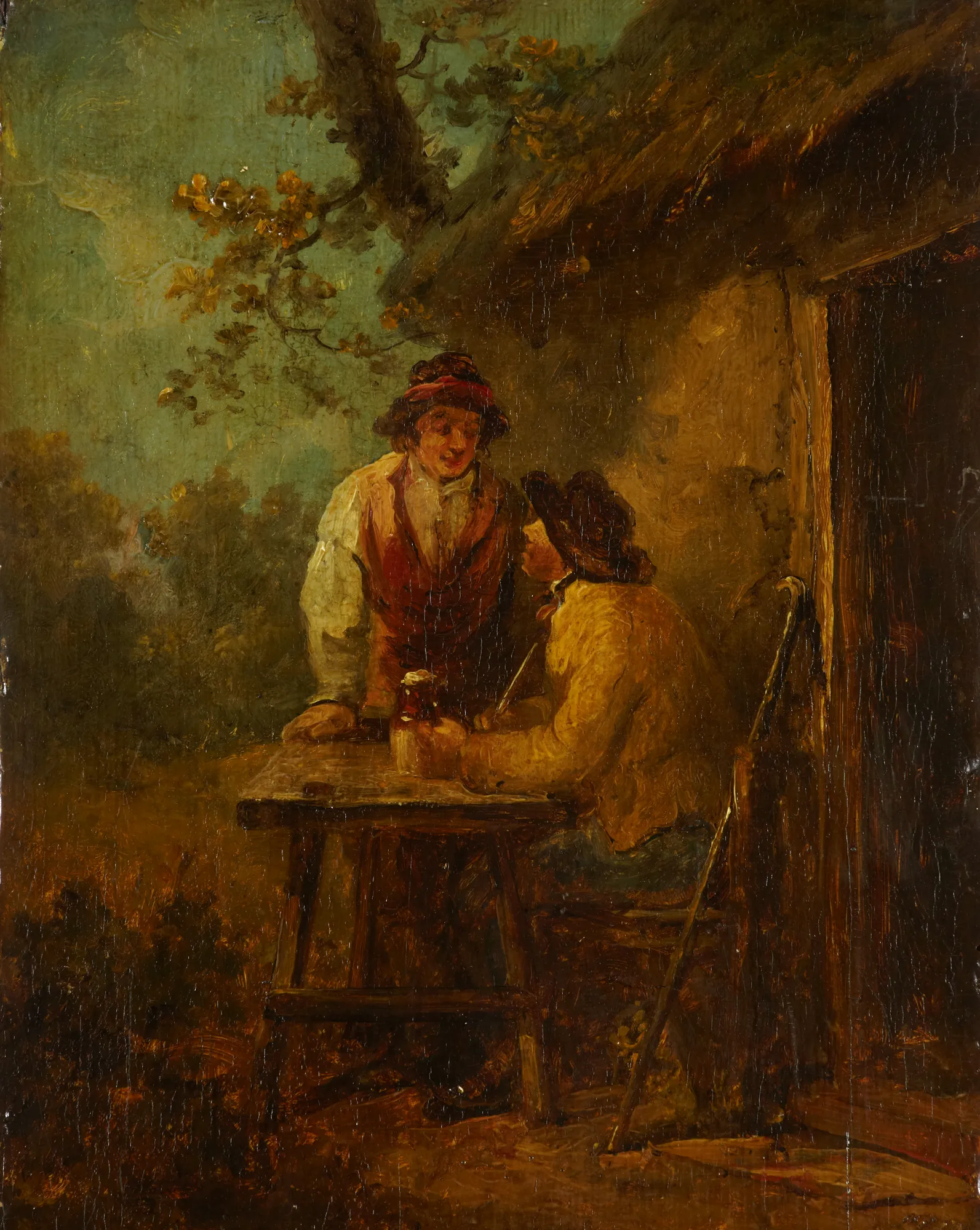 Peasants in front of a Hut
