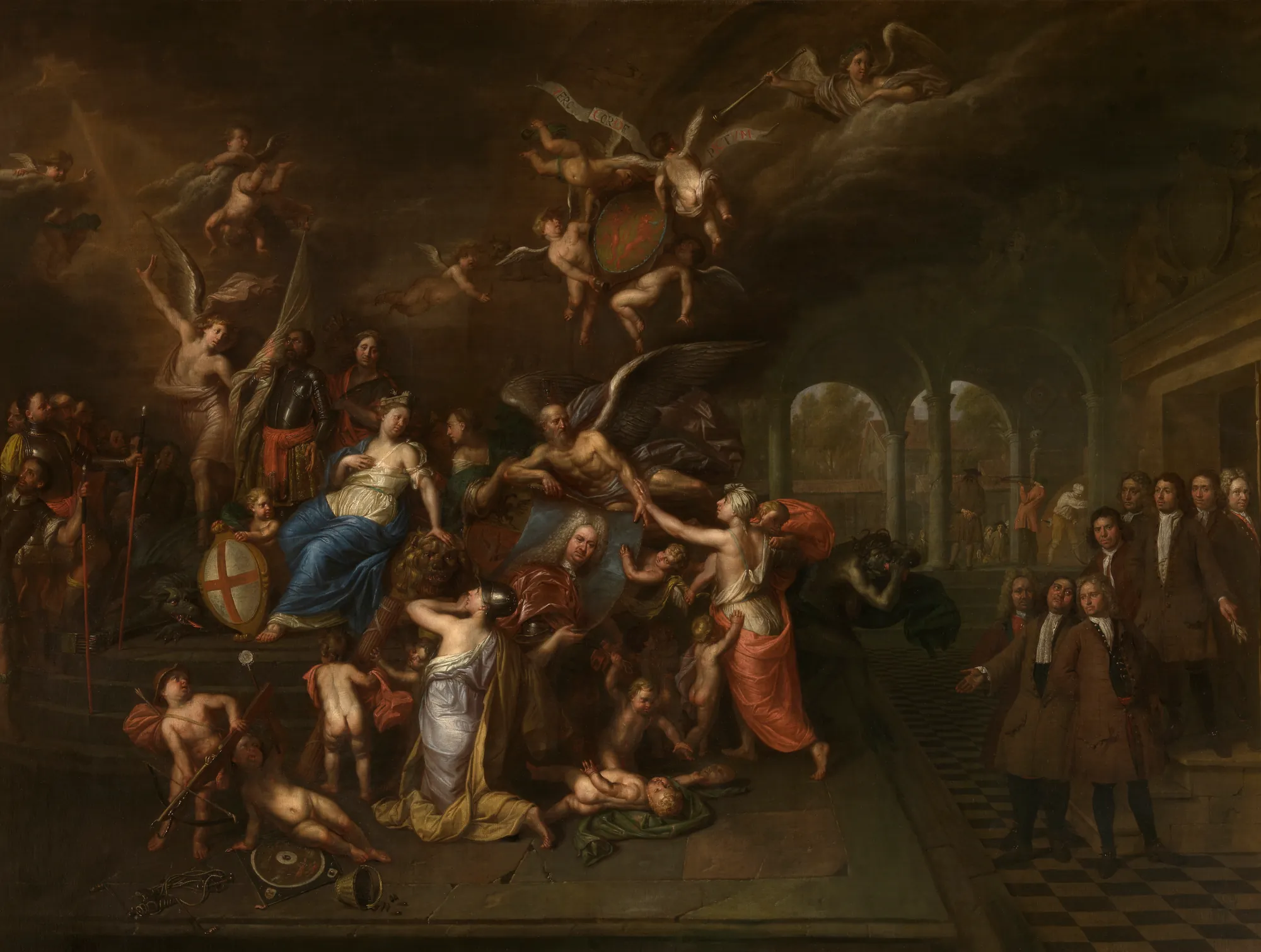 The Guild of the Crossbow Venerates the Portrait of Jan Karel de Cordes