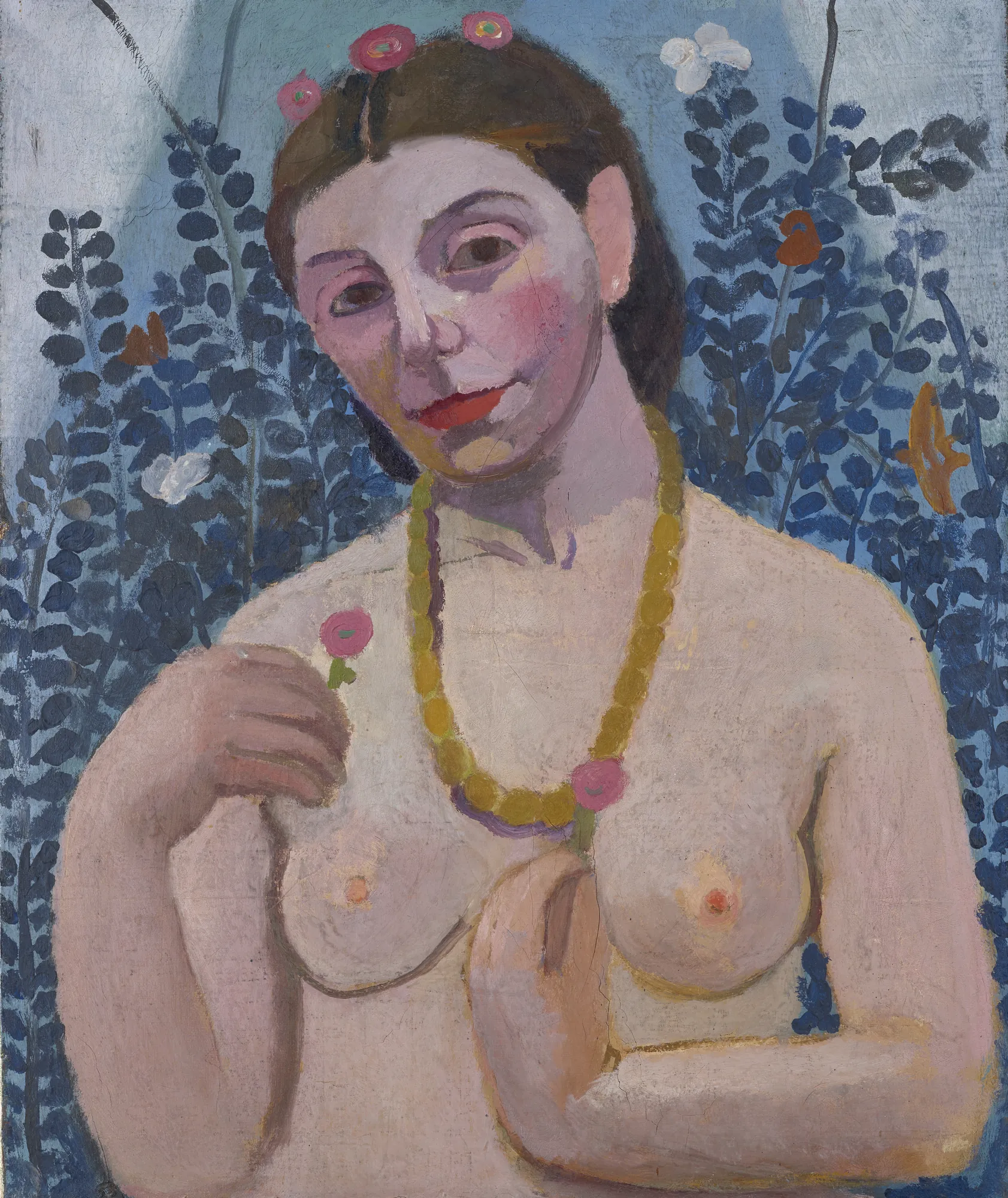 Self-Portrait as a Half-Length Nude with Amber Necklace II