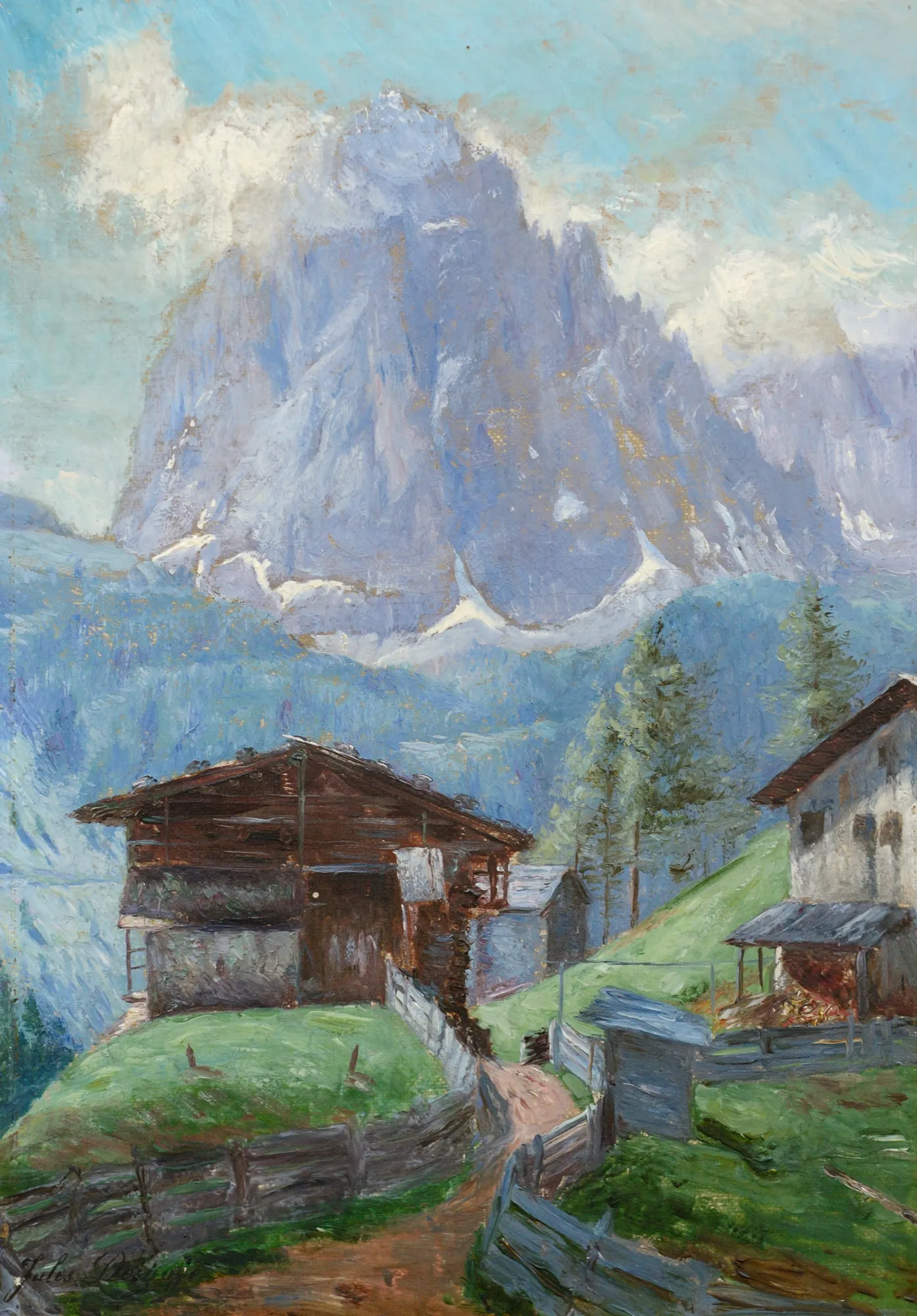 Barn Insom with Langkofel in Val Gardena