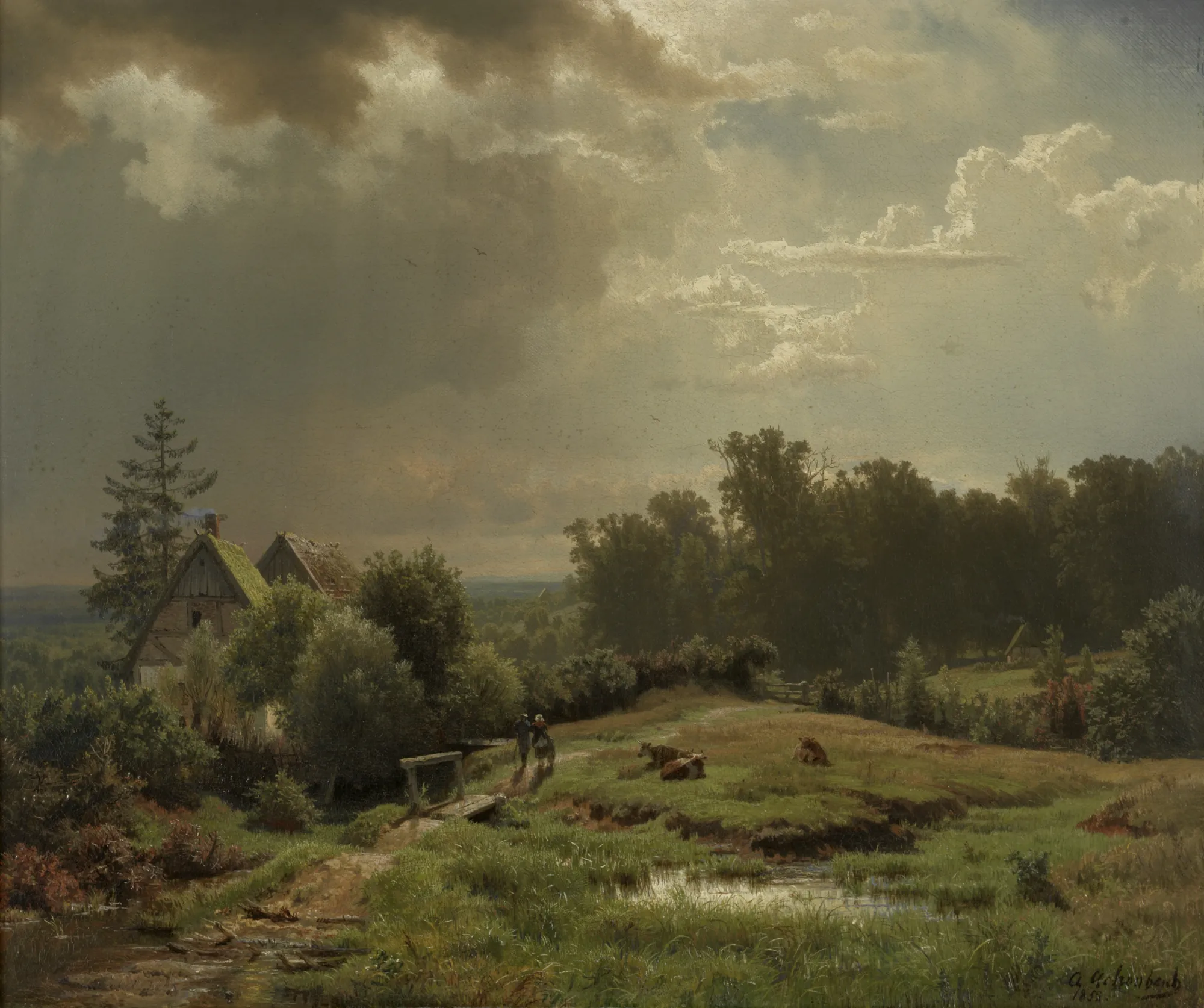 Hilly Landscape with Cloudy Sky