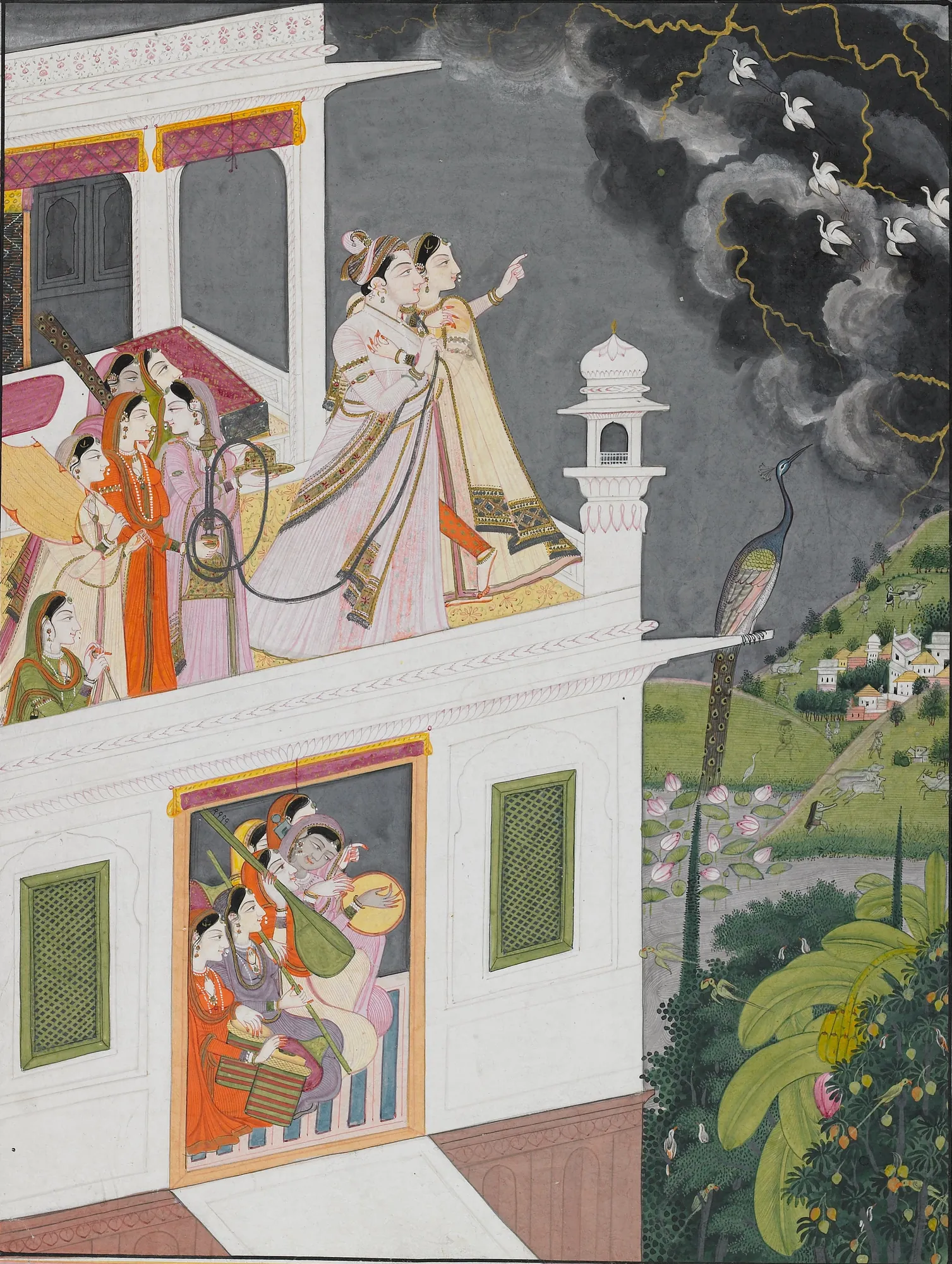 Lovers Watching an Approaching Thunderstorm
