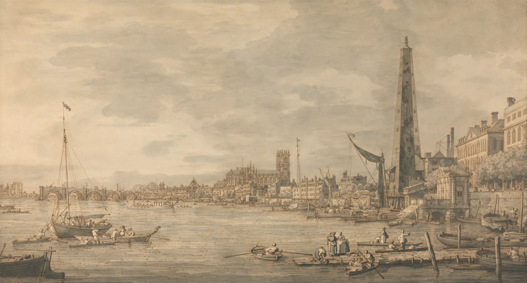 The City of Westminster from Near the York Water Gate