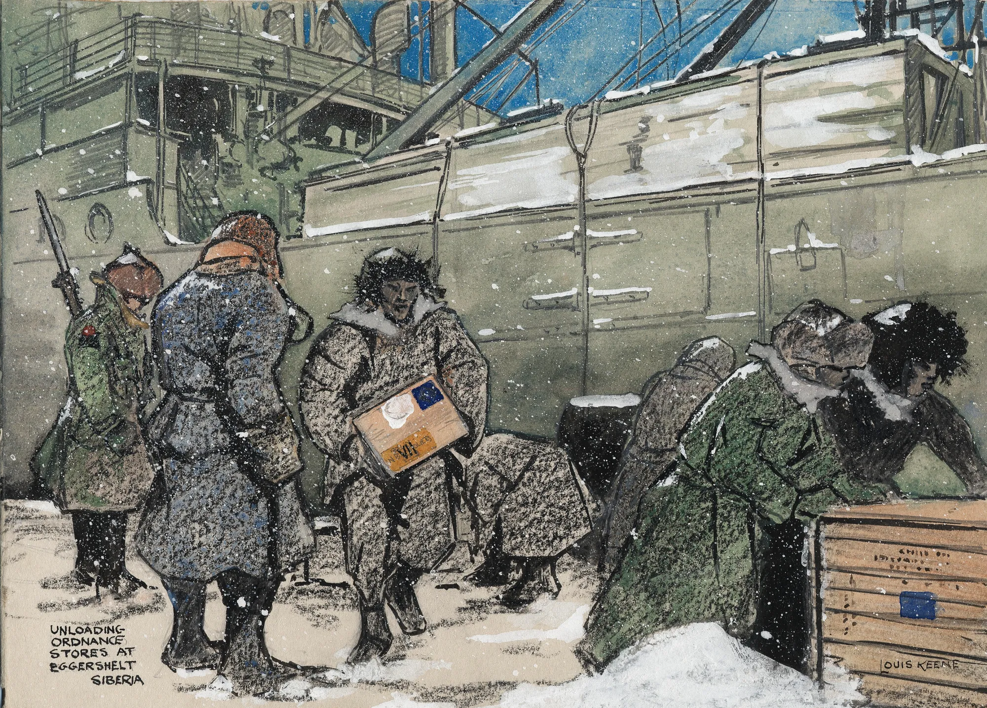 Unloading Ordnance Stores, Eggershelt