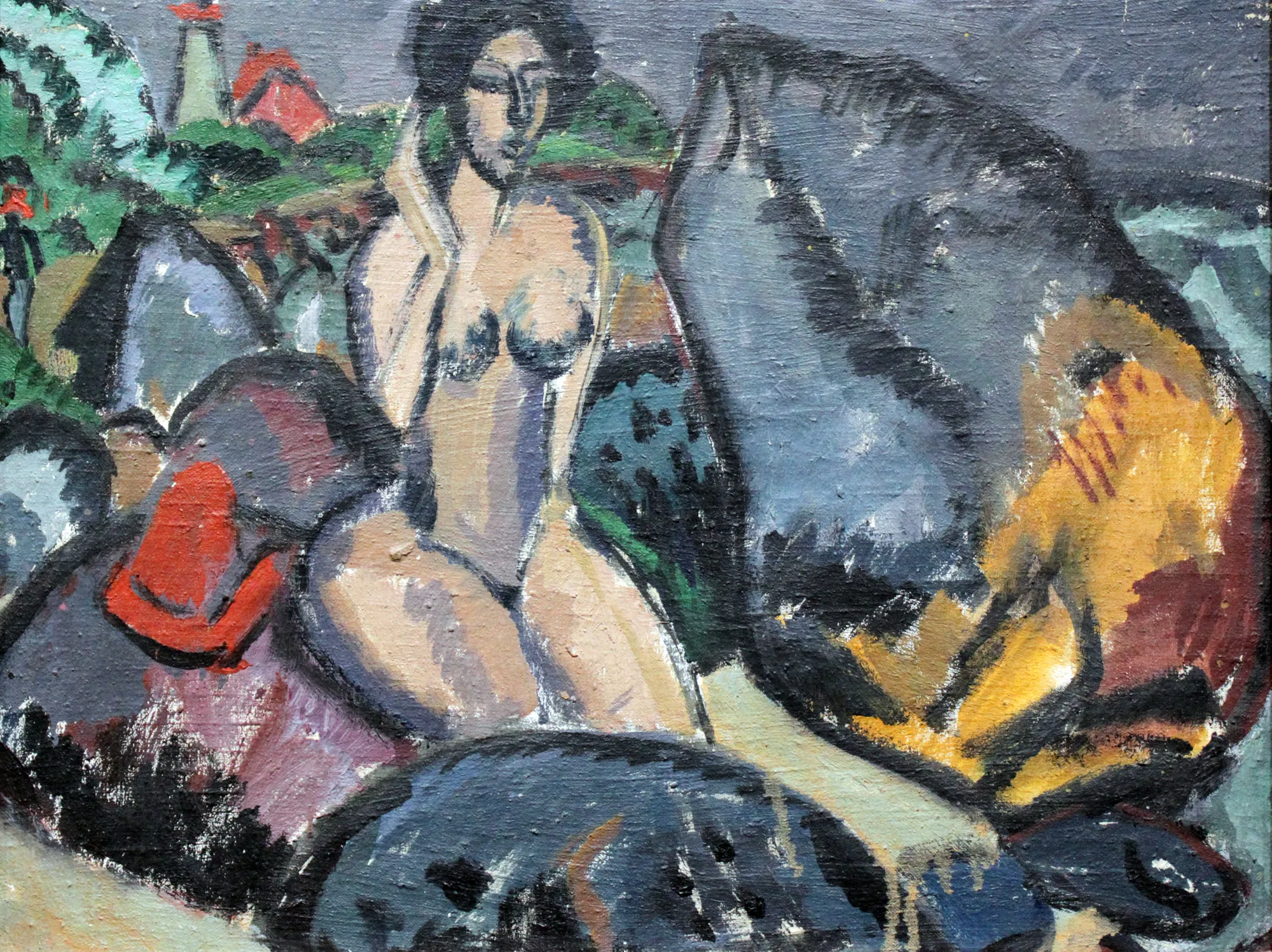 Bather between Rocks