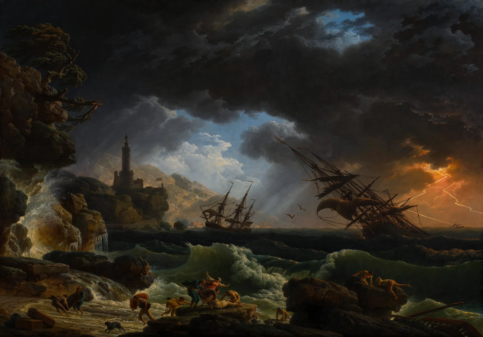 A Shipwreck in Stormy Seas