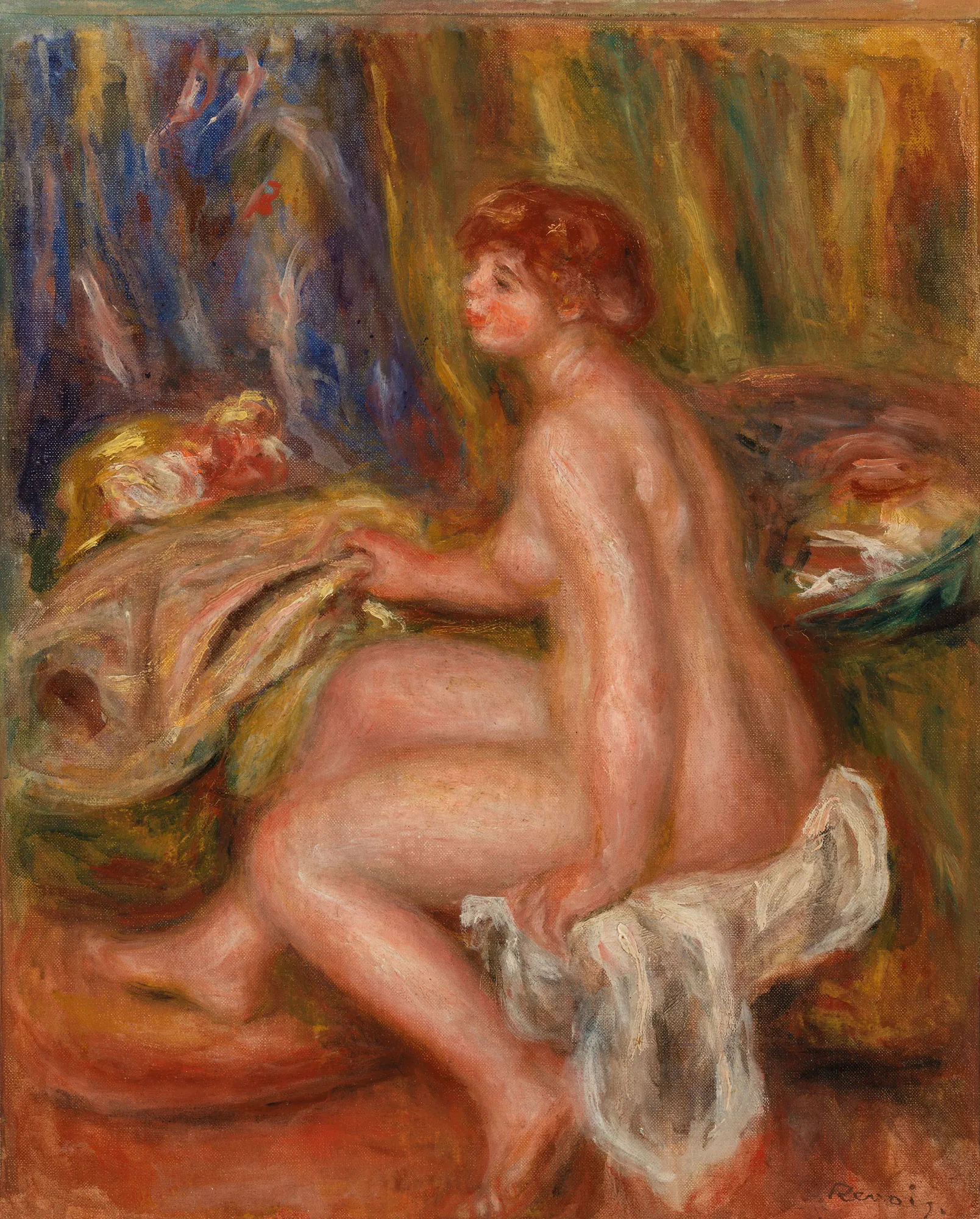Seated Female Nude, Profile View (Femme nue assise, vue de profil)