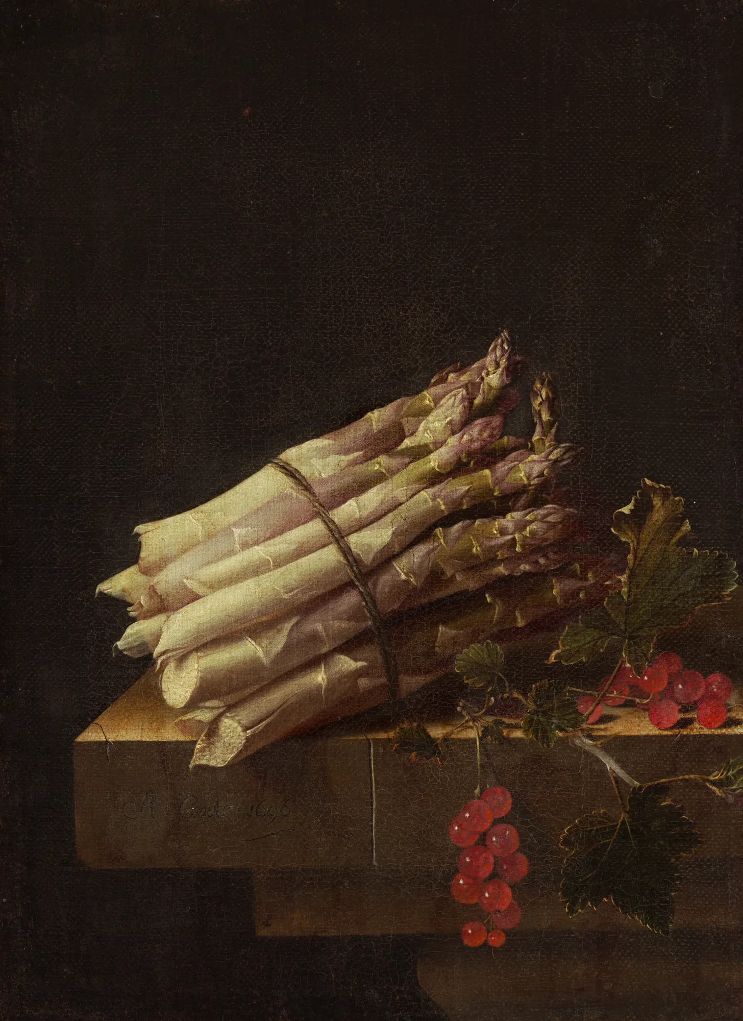 Still Life with Asparagus and Red Currants